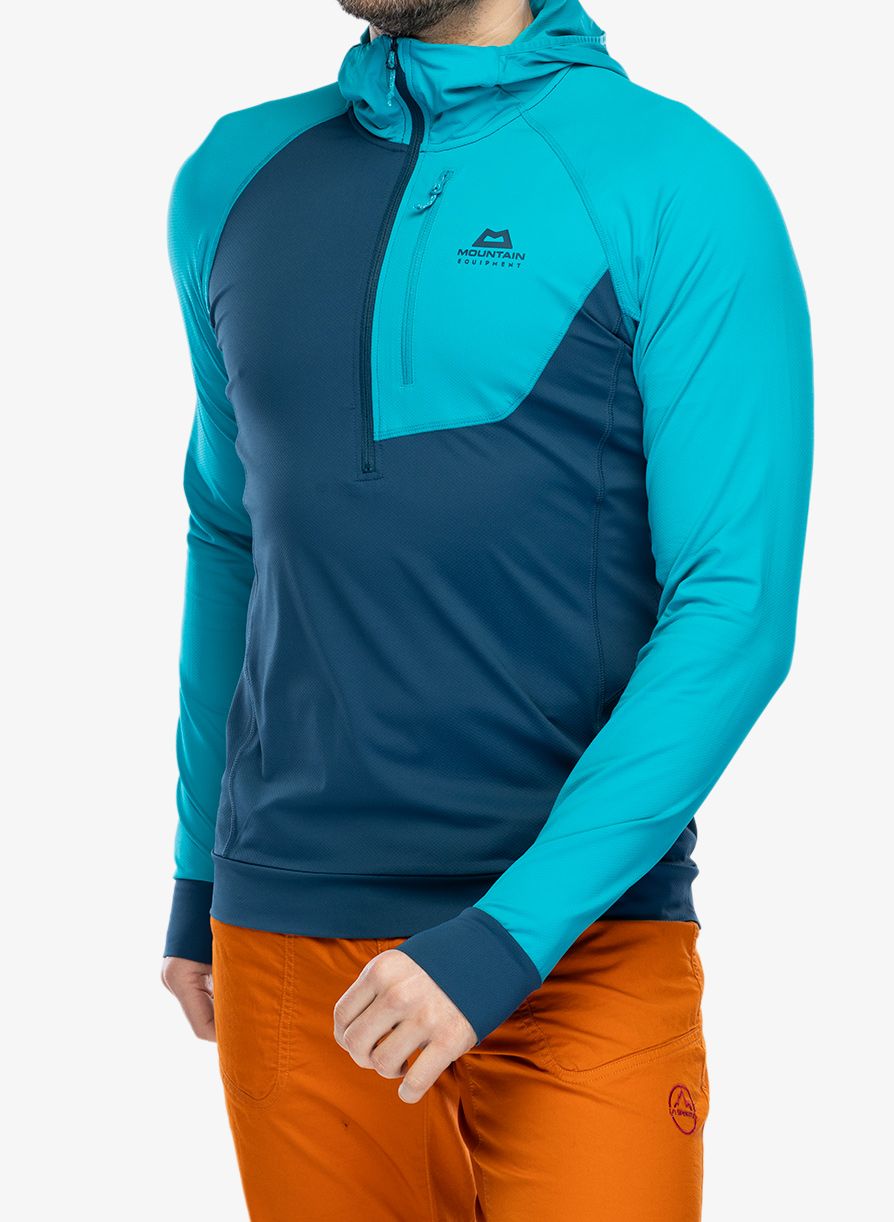 Plezalna jopa Mountain Equipment Aiguille Hooded Top - majolica blue/topaz
