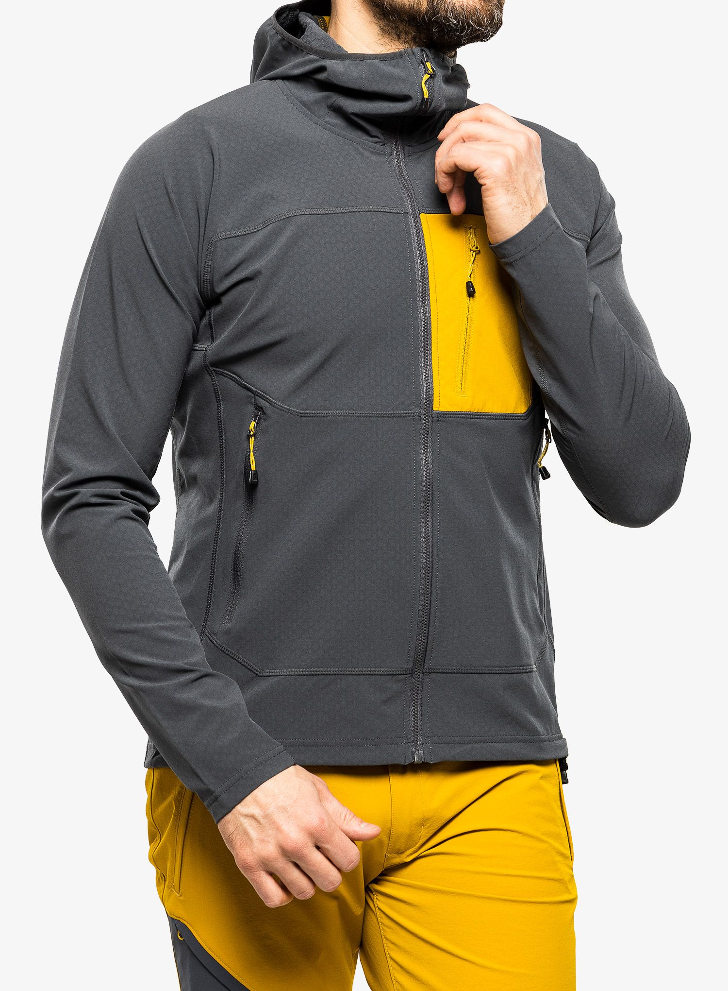 Jopica Mountain Equipment Arrow Hooded Jacket - anvil grey
