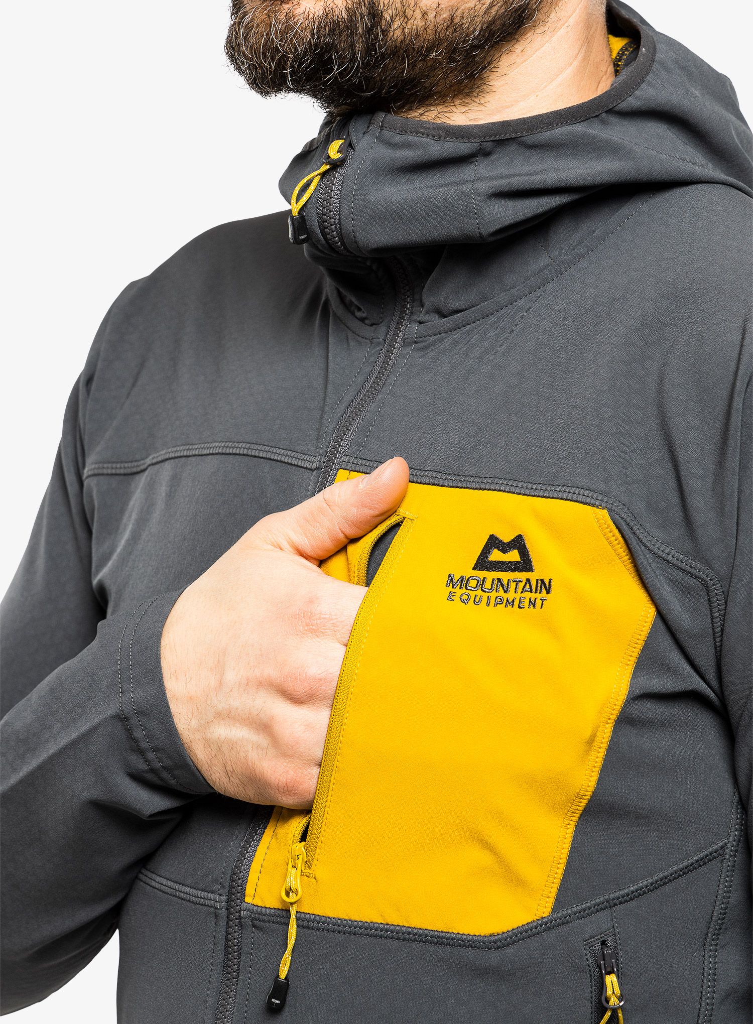 Jopica Mountain Equipment Arrow Hooded Jacket - anvil grey