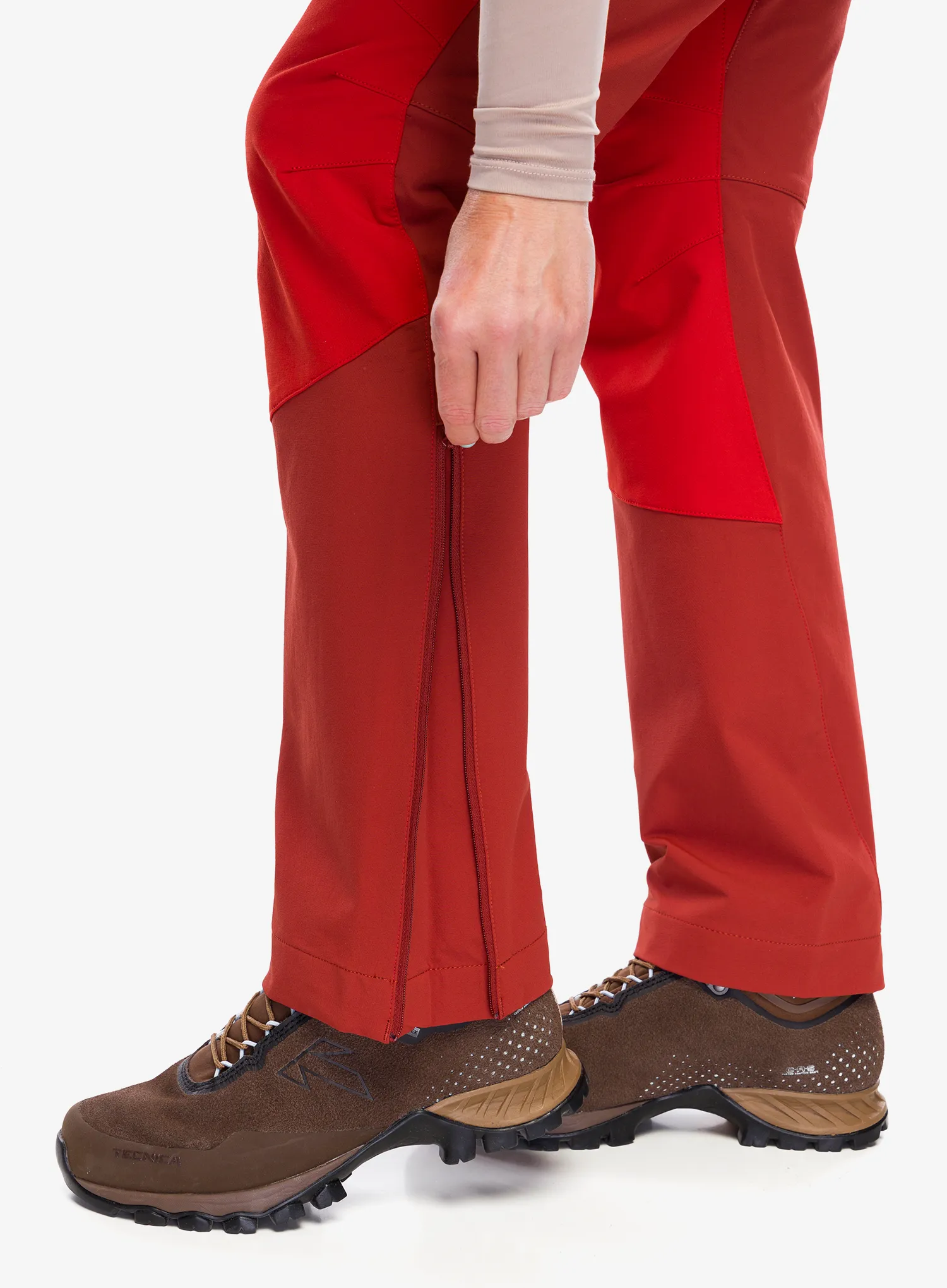 Ženske softshell hlače Mountain Equipment Chamois Pant AC - atlas red/burnt henna
