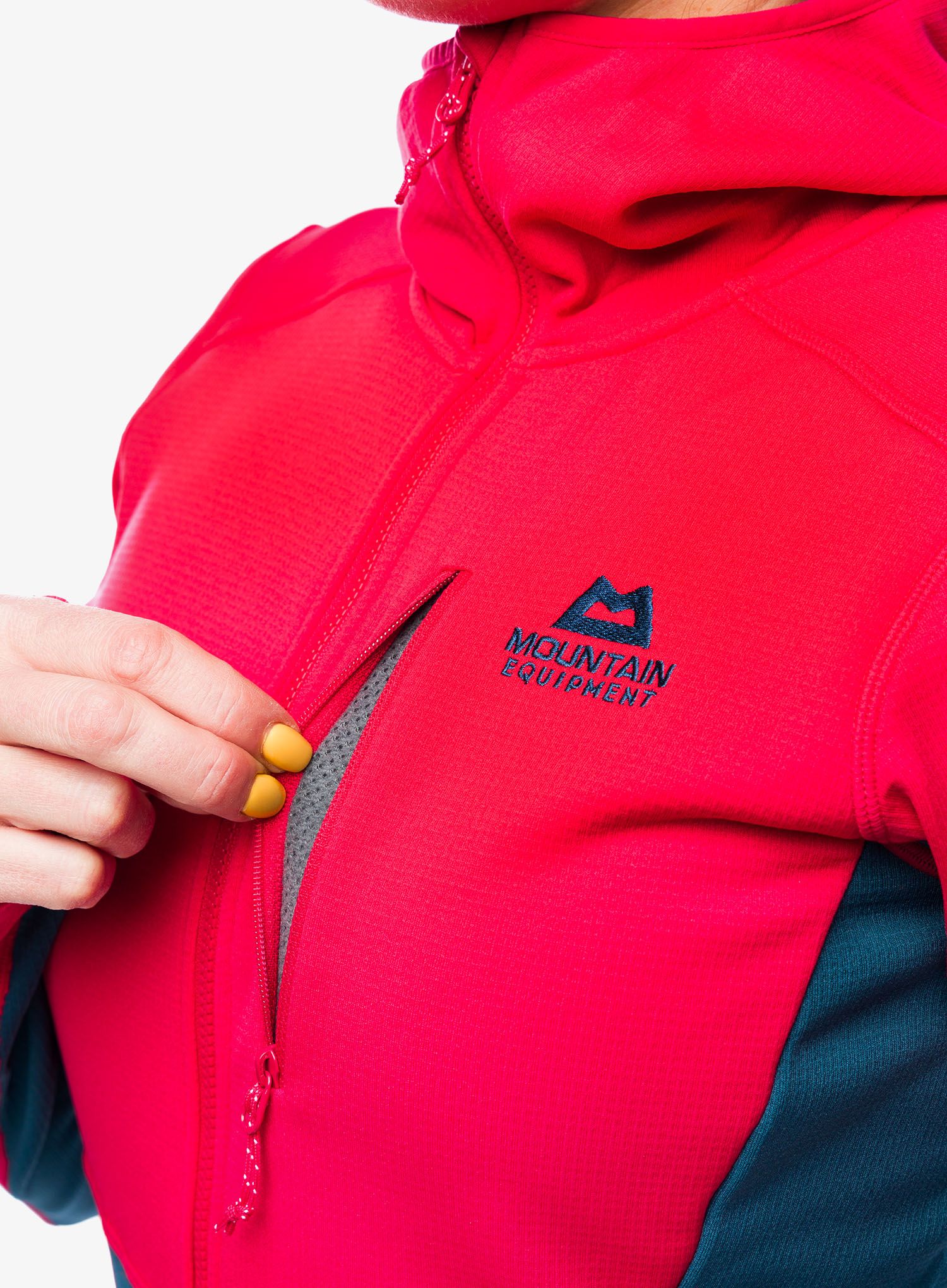 Ženski flis Mountain Equipment Durian Hooded Jacket - capsicum/majolica