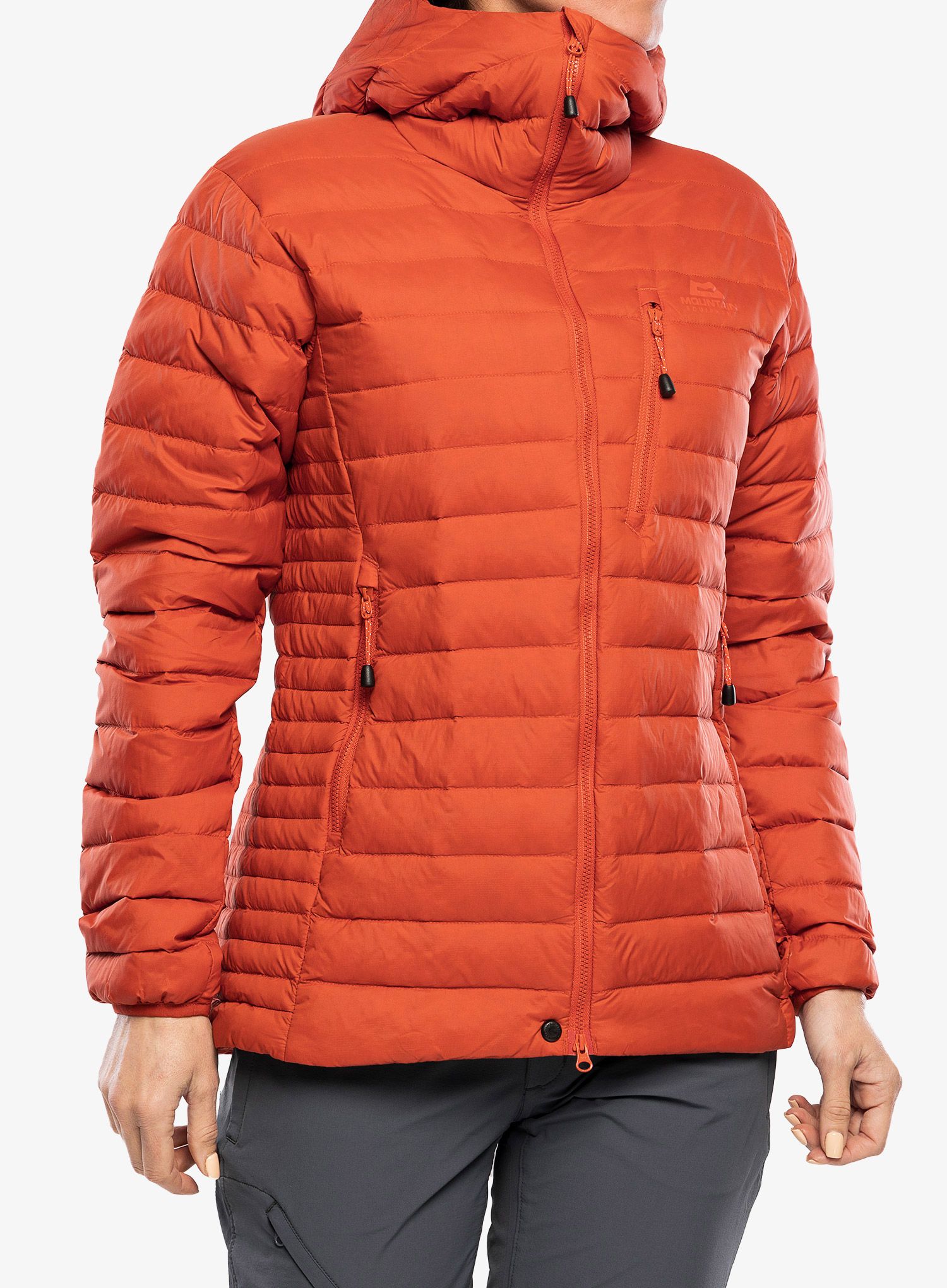Ženska puhovka Mountain Equipment Earthrise Hooded Jacket - red rock