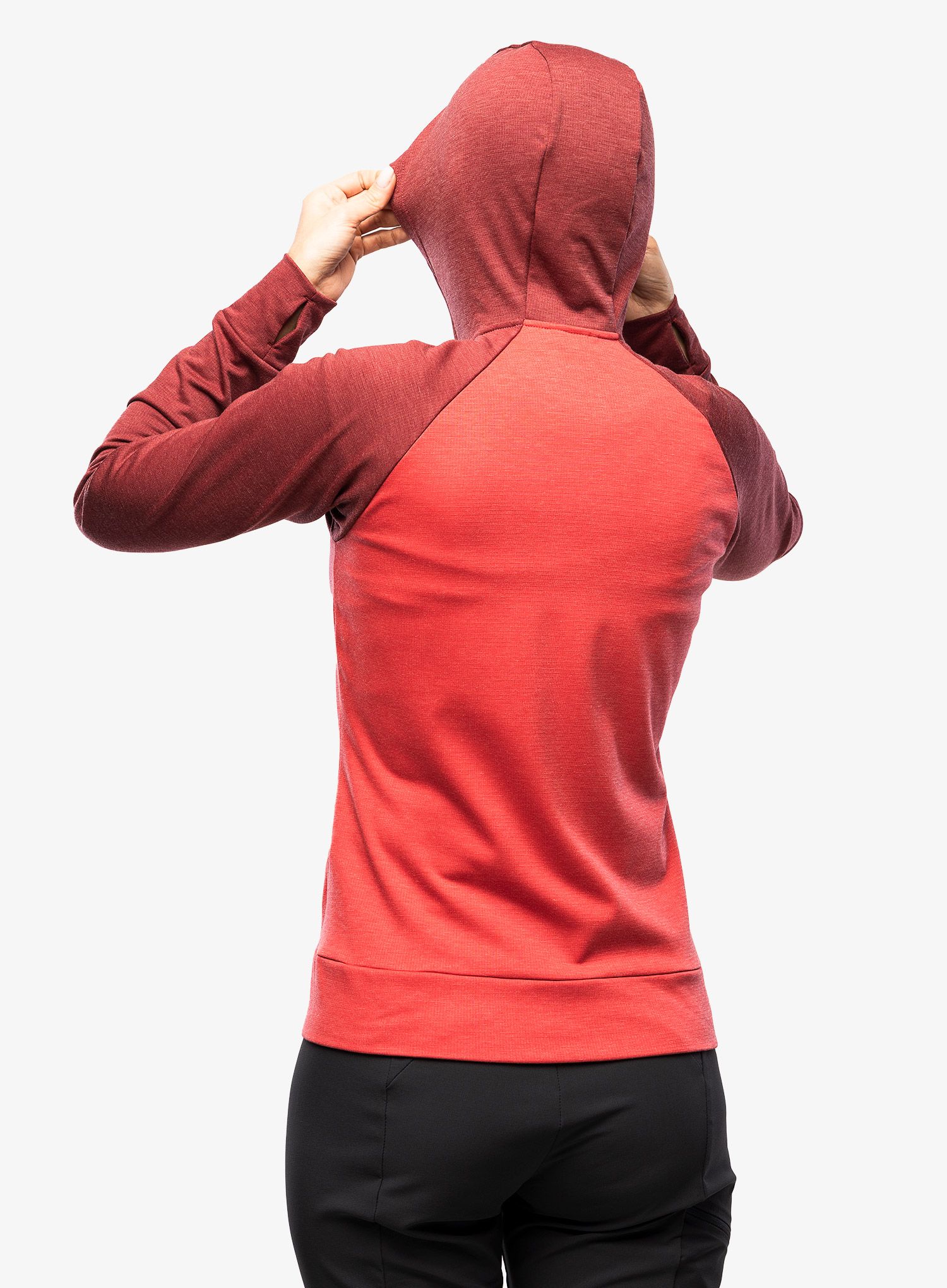 Ženska plezalna jopa Mountain Equipment Endika Hooded Jacket - capsicum/tibetan red