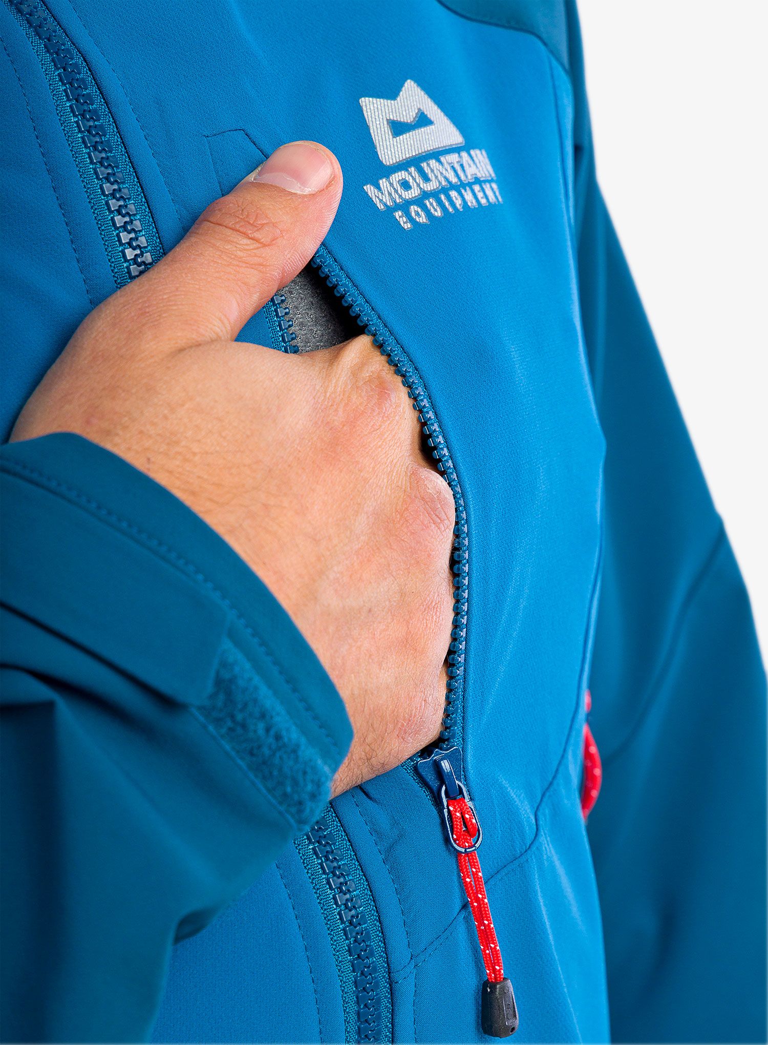 Softshell jakna Mountain Equipment Frontier Hooded Jacket - alto/majolica