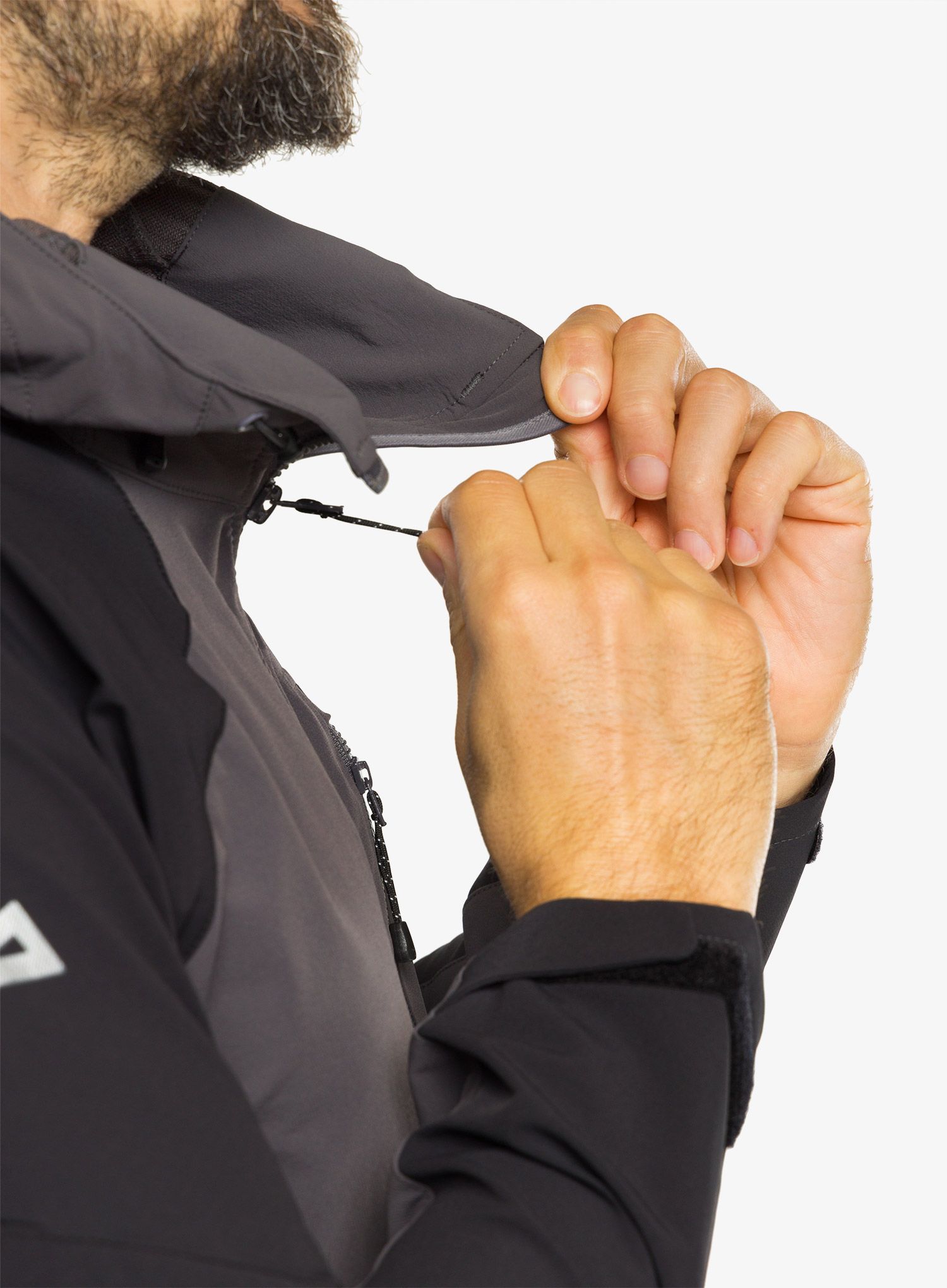 Softshell jakna Mountain Equipment Frontier Hooded Jacket - anvil grey/black