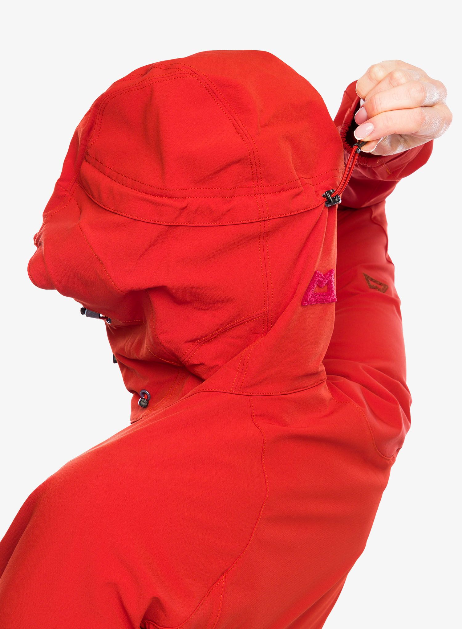 Ženska softshell jakna Mountain Equipment Frontier Hooded Jacket - atlas red