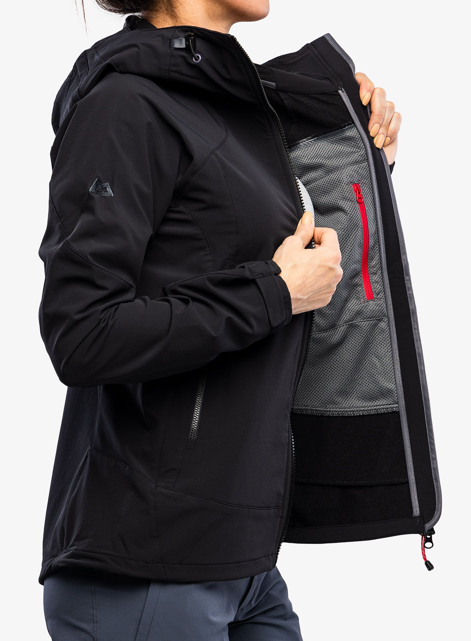 Ženska softshell jakna Mountain Equipment Frontier Hooded Jacket - black