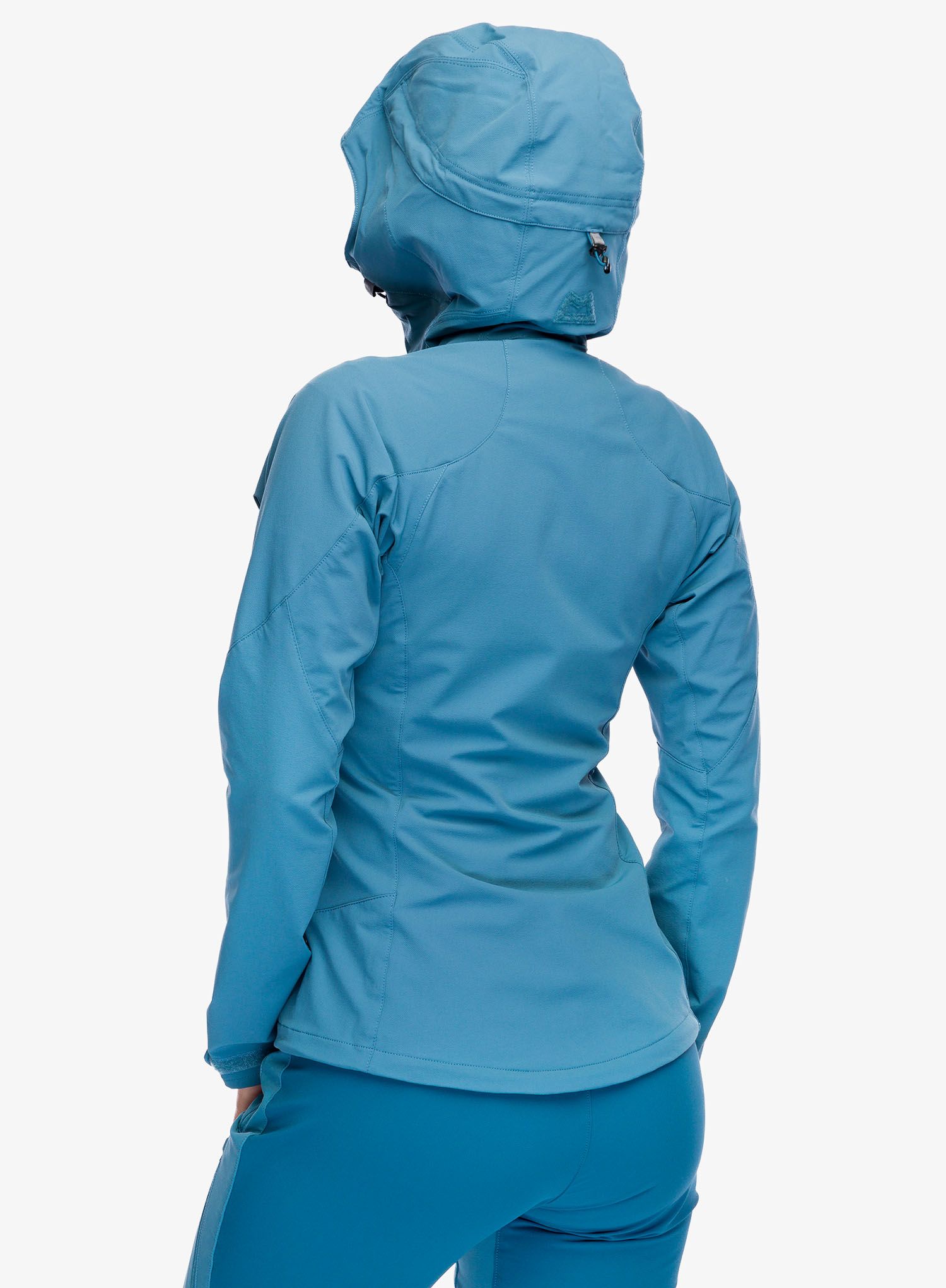 Ženska softshell jakna Mountain Equipment Frontier Hooded Jacket - indian teal