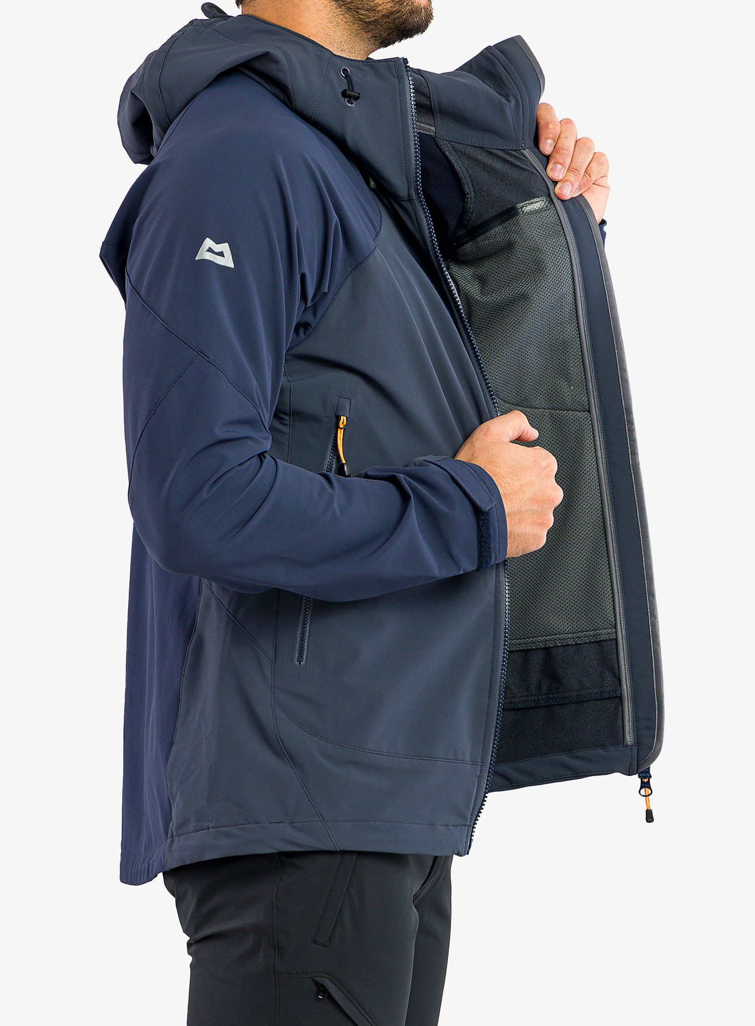 Softshell jakna Mountain Equipment Frontier Hooded Jacket - ombre blue/cosmos