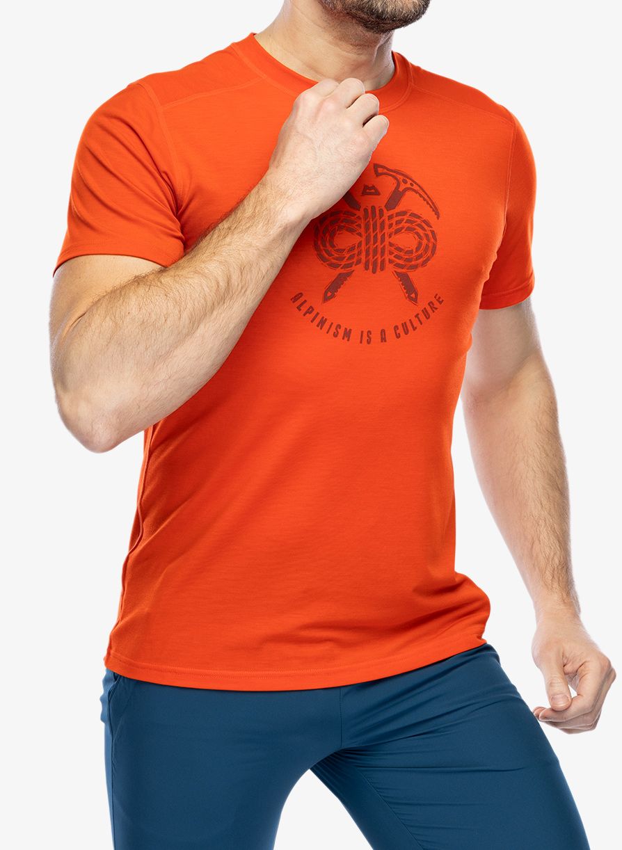 Fitness majica Mountain Equipment Headpoint Alpinism Tee - cardinal orange