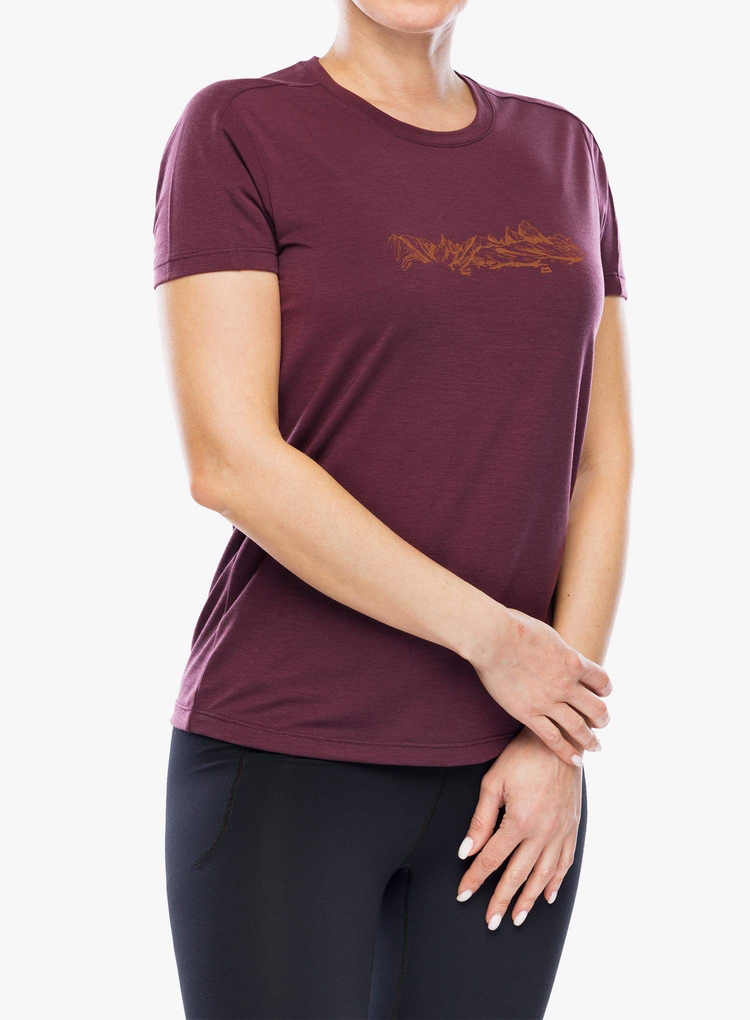 Ženska športna majica Mountain Equipment Headpoint Skyline Tee - raisin