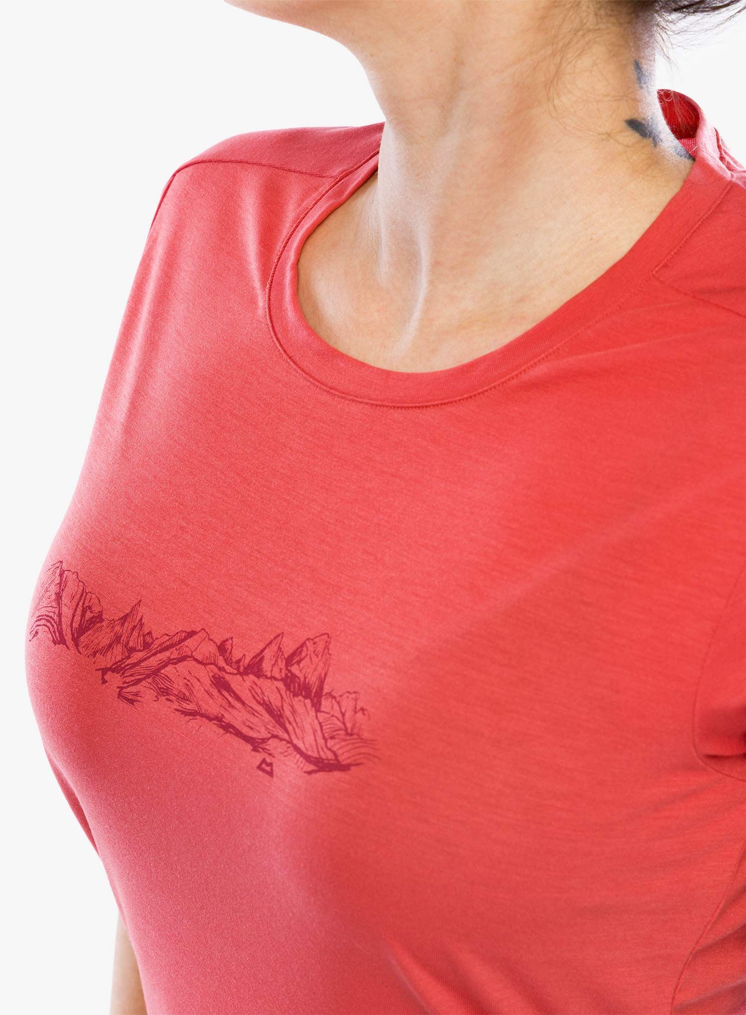 Ženska športna majica Mountain Equipment Headpoint Skyline Tee - rosewood