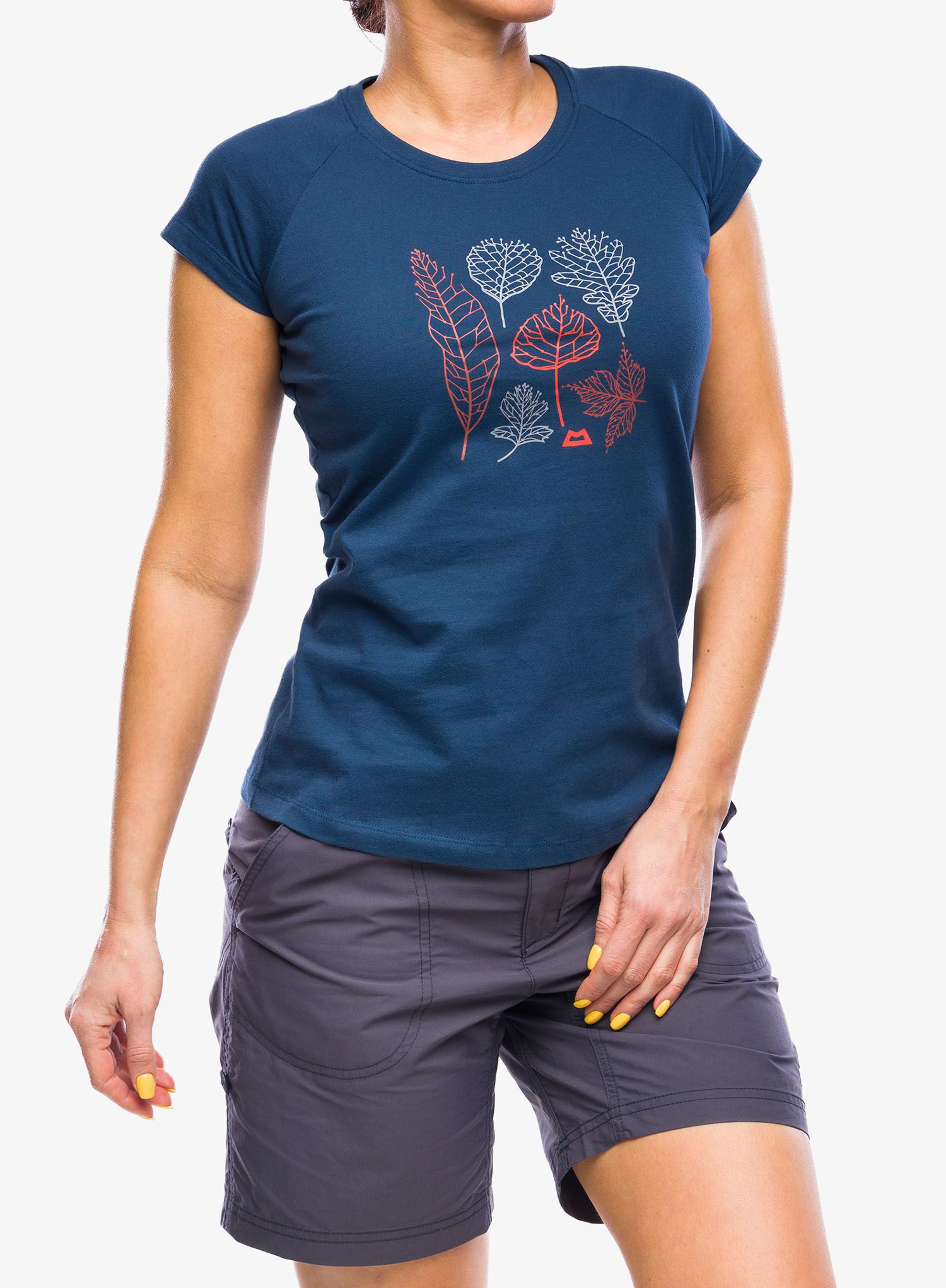 Ženska majica s potiskom Mountain Equipment Leaf Tee - denim blue