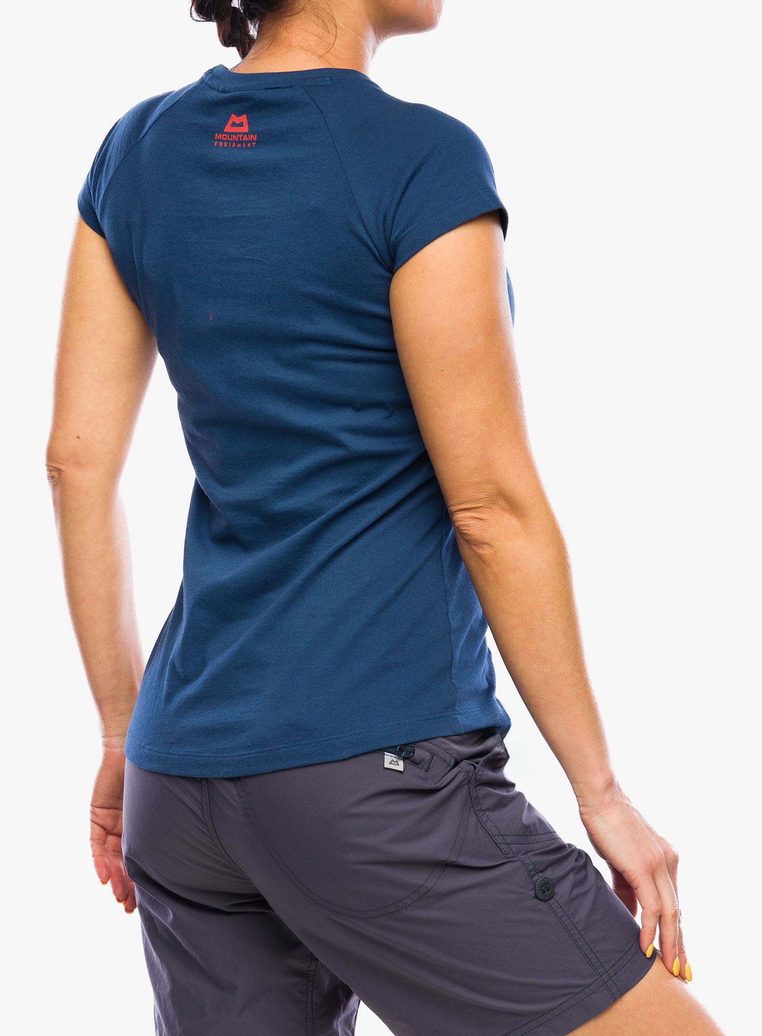 Ženska majica s potiskom Mountain Equipment Leaf Tee - denim blue