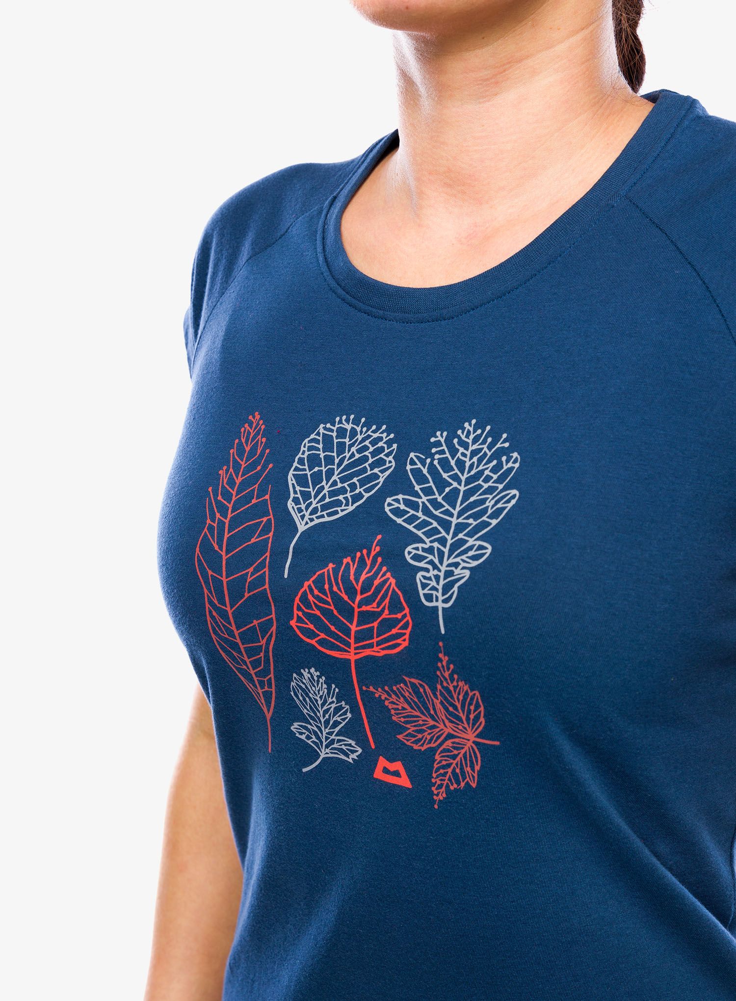 Ženska majica s potiskom Mountain Equipment Leaf Tee - denim blue