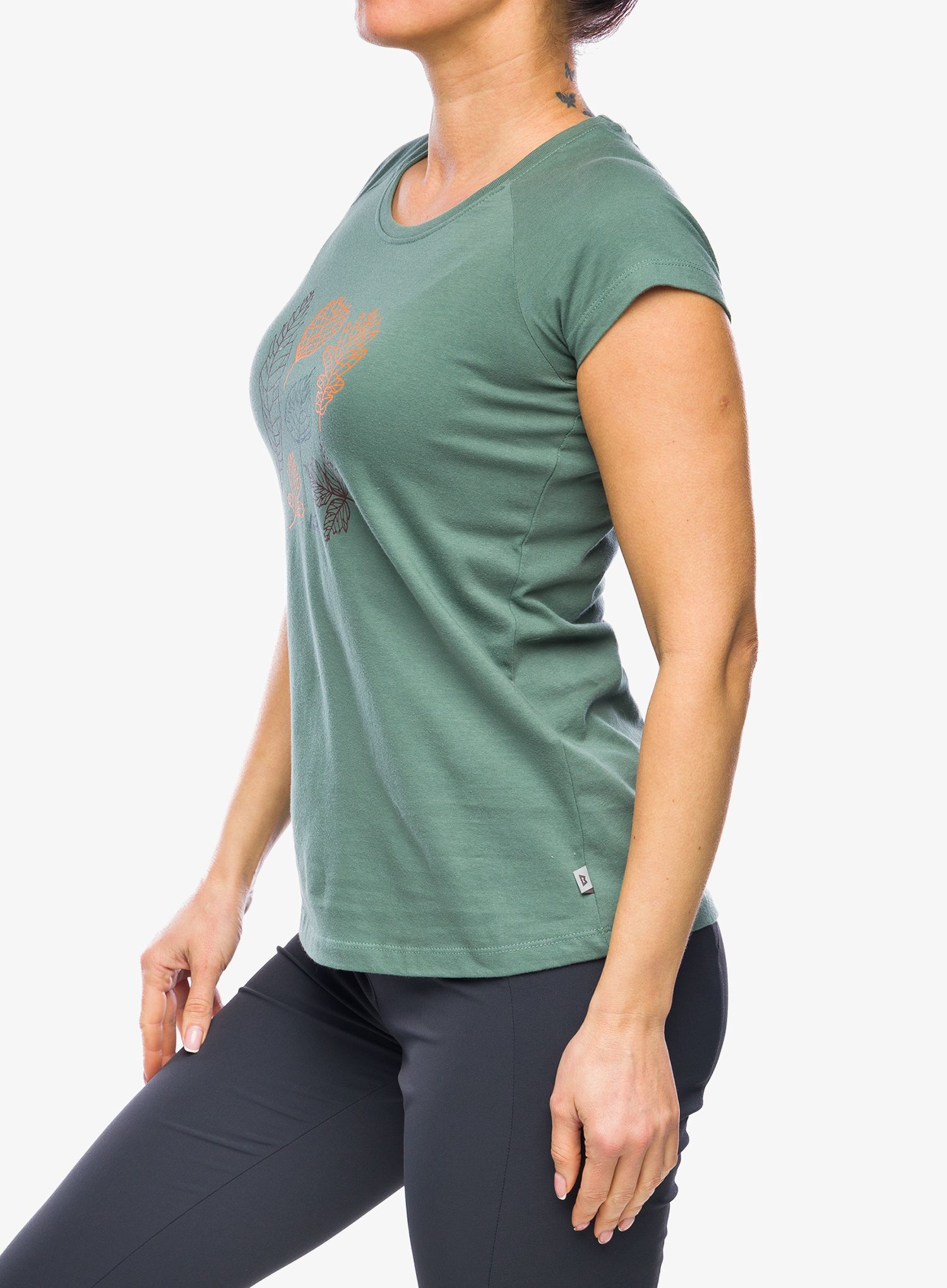 Ženska bombažna majica Mountain Equipment Leaf Tee - sage