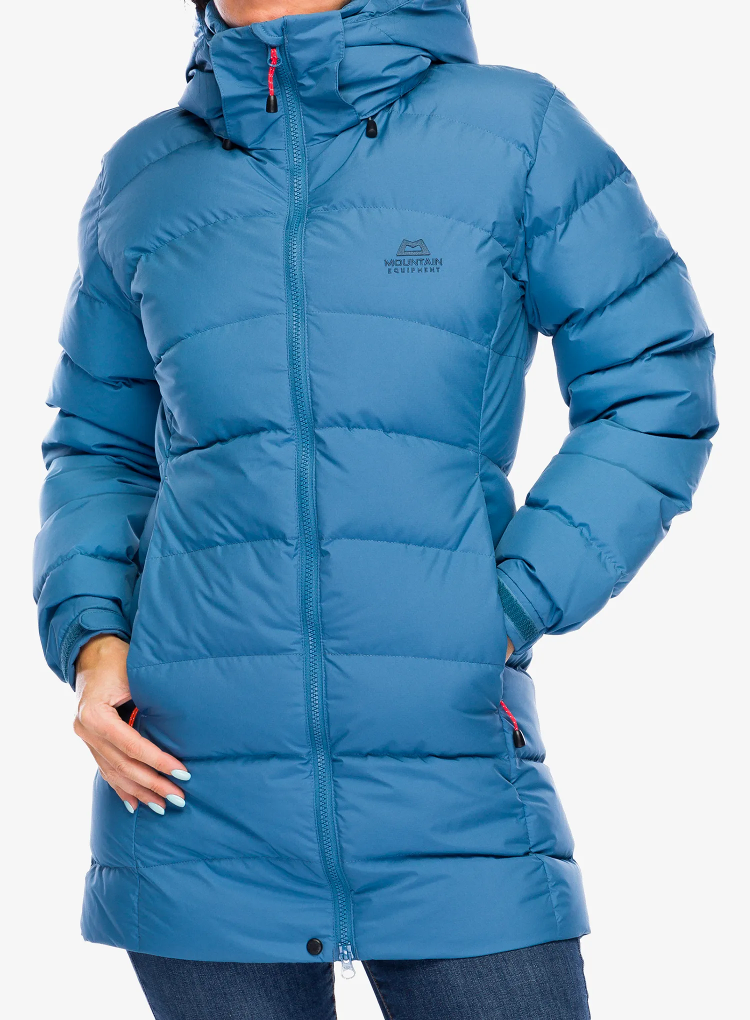 Puhast plašč Mountain Equipment Lightline Eco Parka - stellar blue