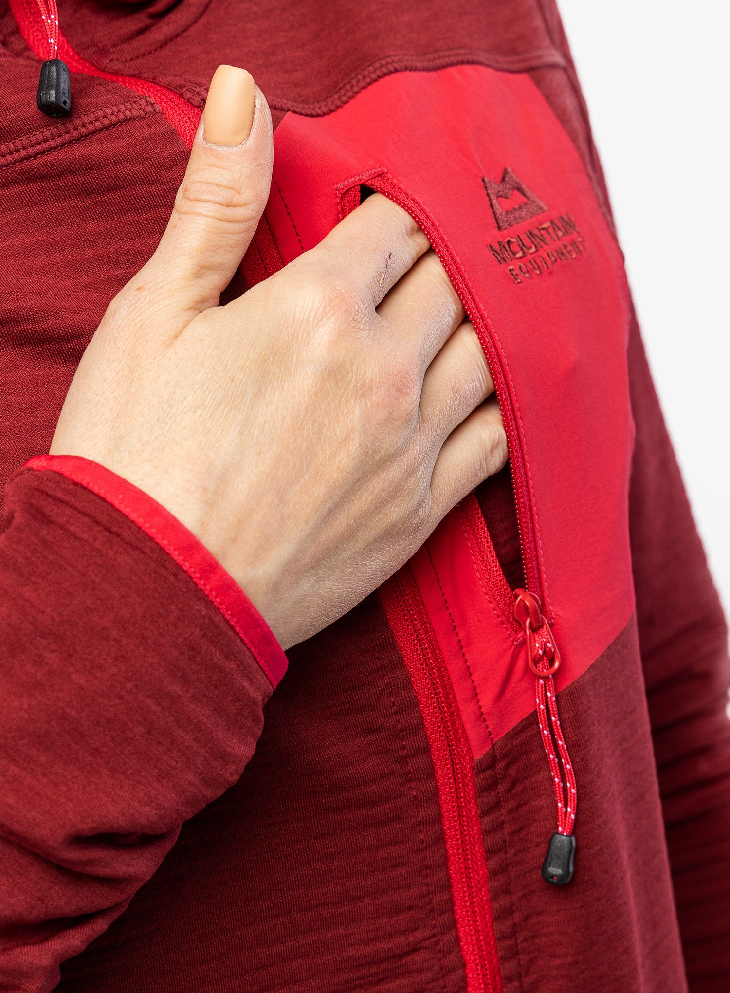 Ženska plezalna jopa Mountain Equipment Lumiko Hooded Jacket - rhubarb/capsicum