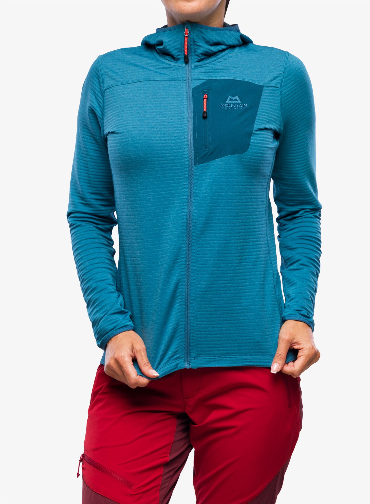 Ženska plezalna jopa Mountain Equipment Lumiko Hooded Jacket - stellar/majolica