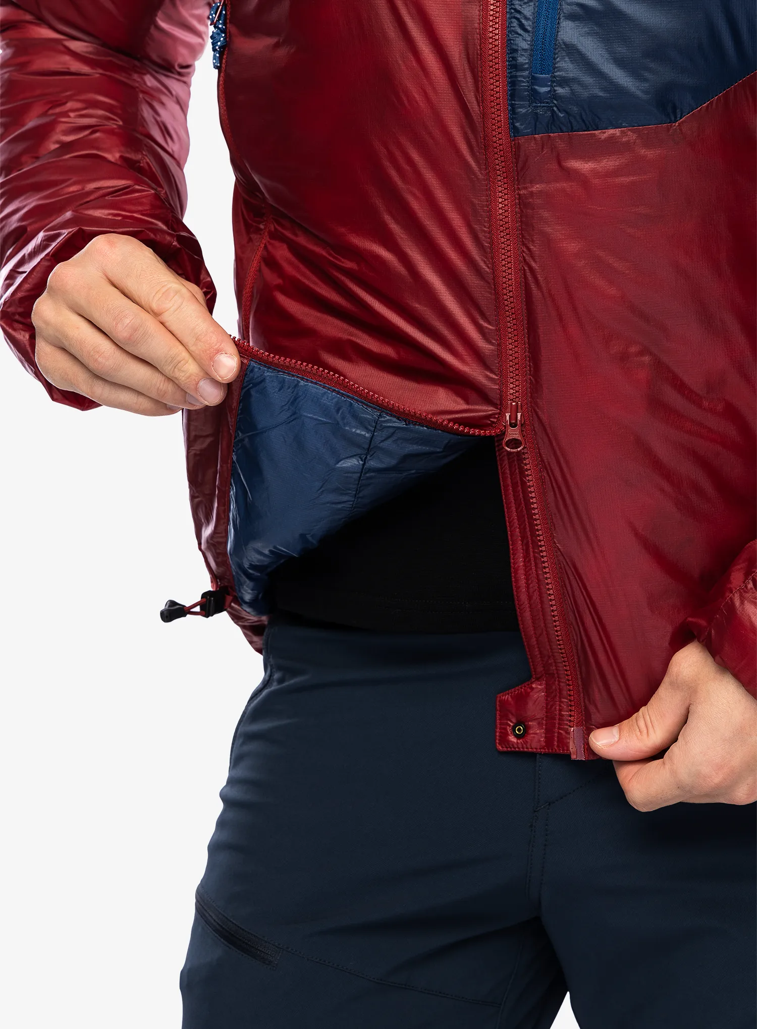 Sintetična jakna Mountain Equipment Oreus Hooded Jacket - merlot/admiral blue