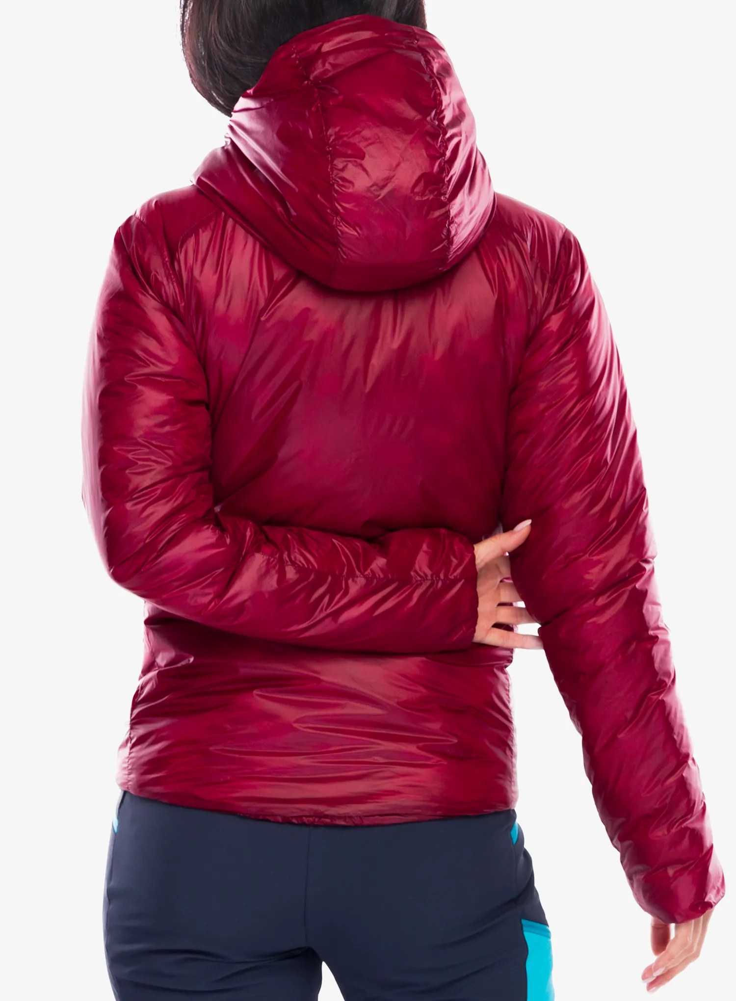 Ženska sintetična jakna Mountain Equipment Oreus Hooded Jacket - merlot/blue