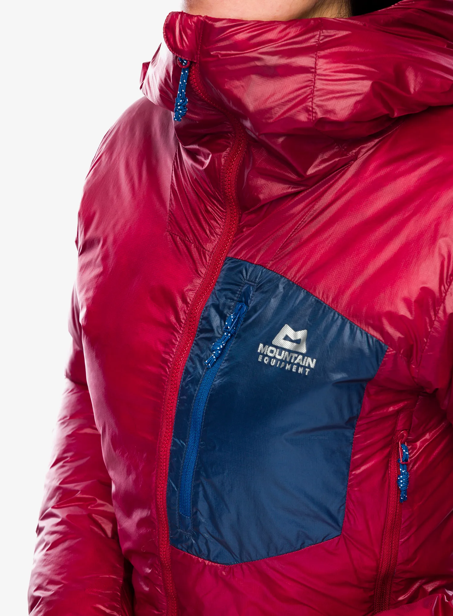 Ženska sintetična jakna Mountain Equipment Oreus Hooded Jacket - merlot/blue