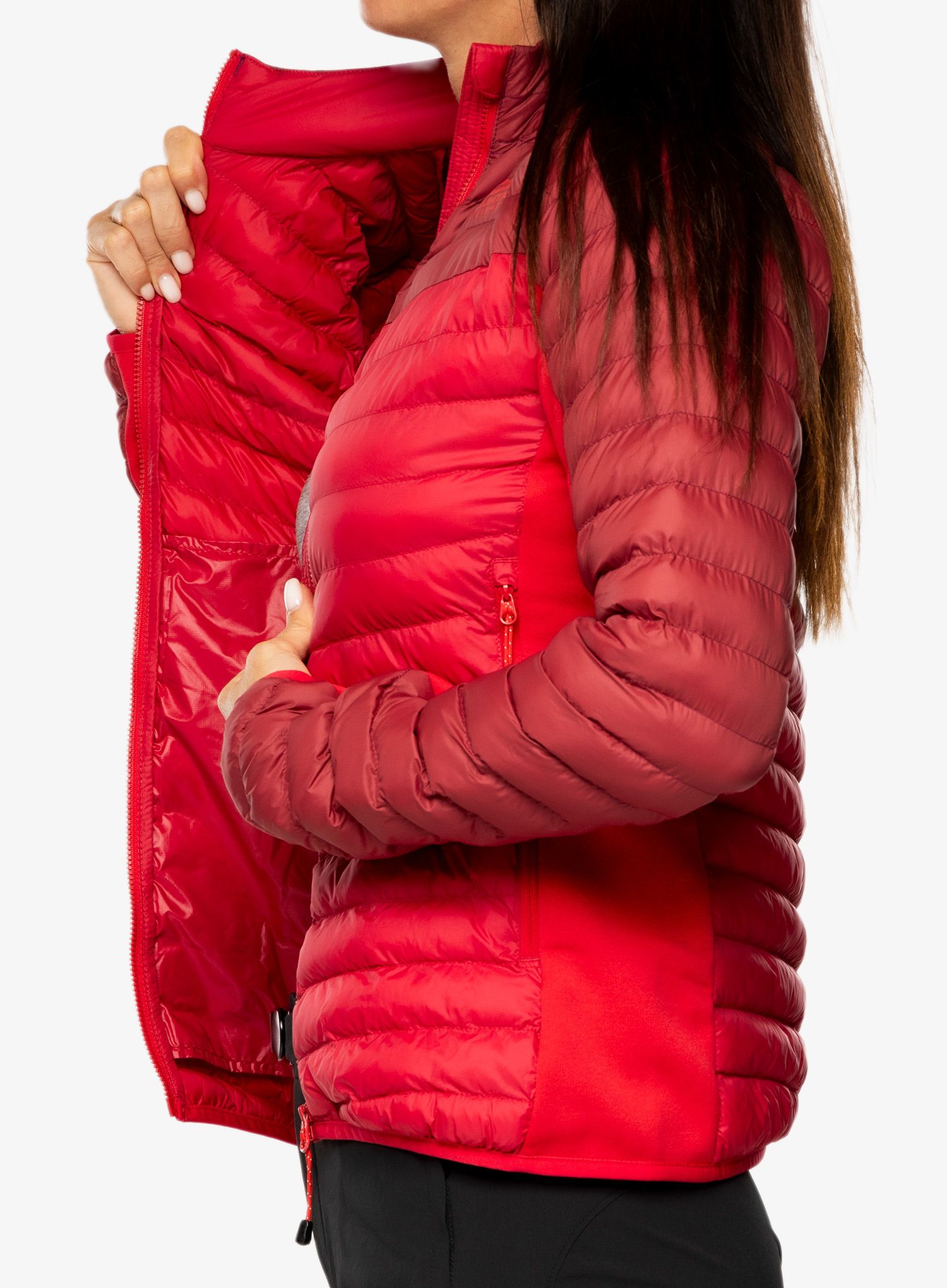 Ženska sintetična jakna Mountain Equipment Particle Jacket - capsicum/tibetan red