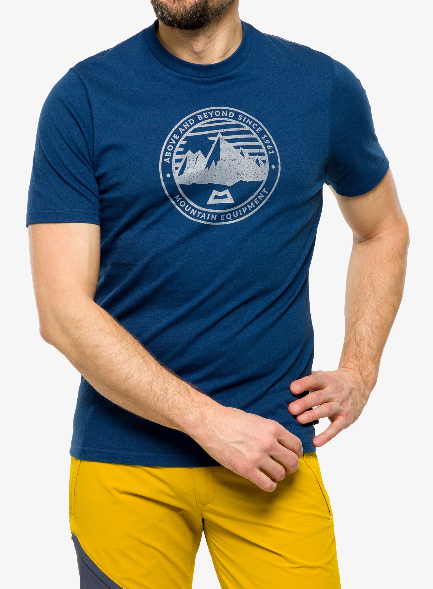Majica s potiskom Mountain Equipment Roundel Tee - denim blue