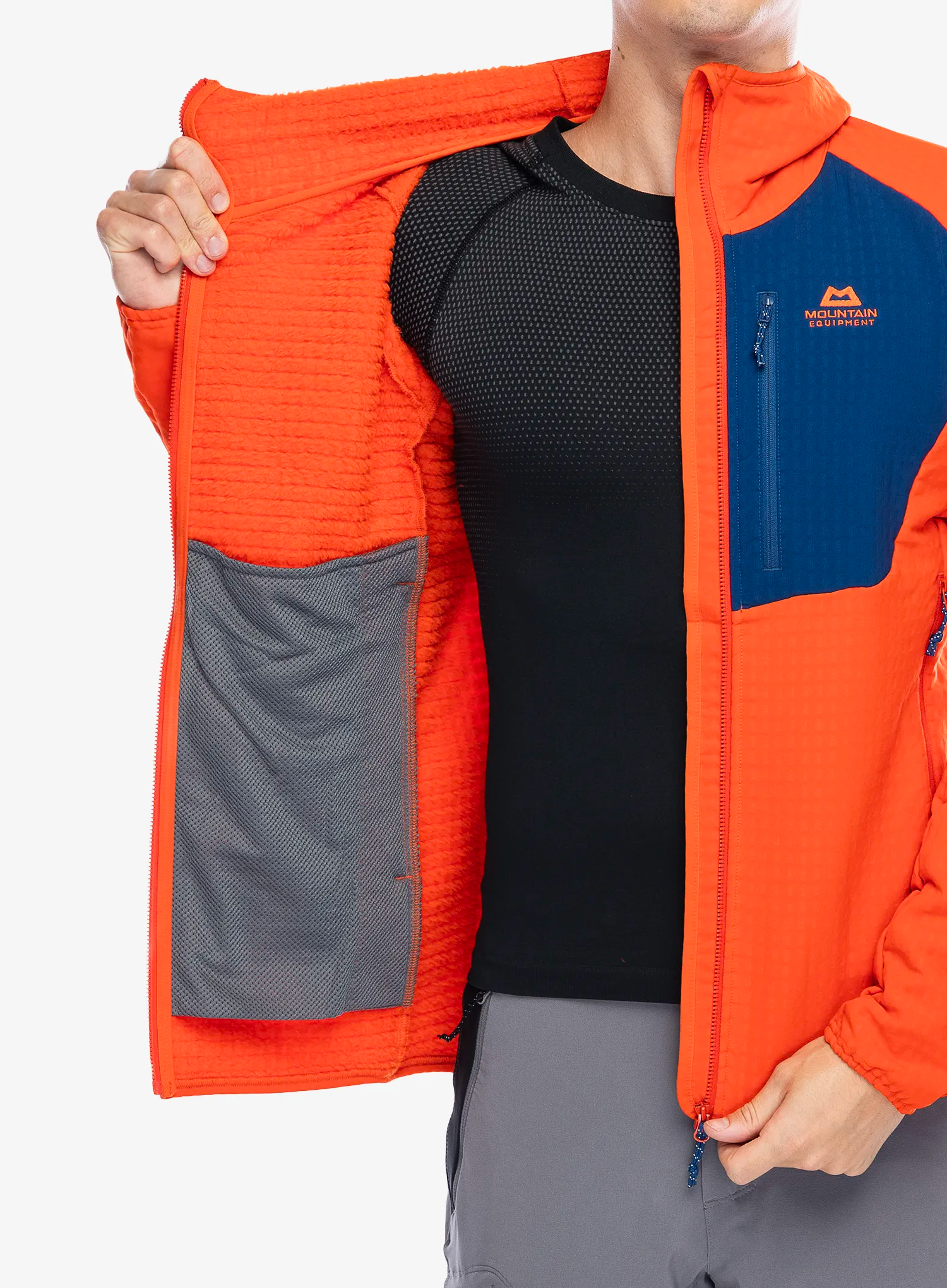 Jopica s kapuco Mountain Equipment Shroud Hooded Jacket - cardinal/admiral