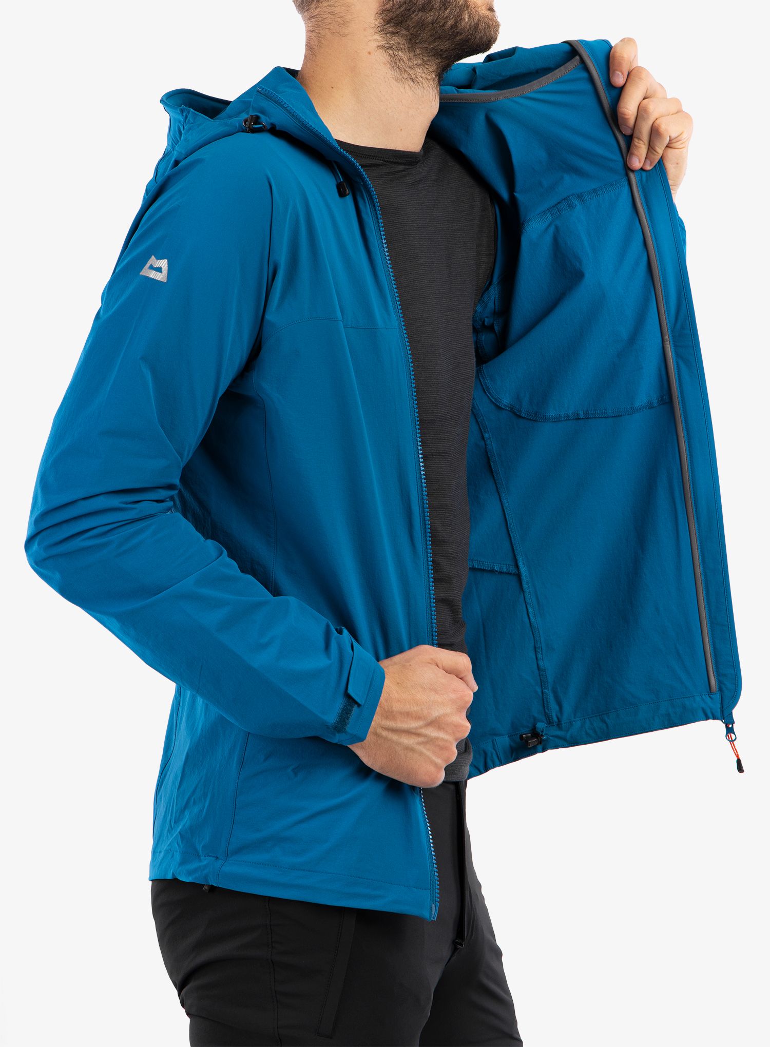 Softshell jakna Mountain Equipment Squall Hooded Jacket - alto blue