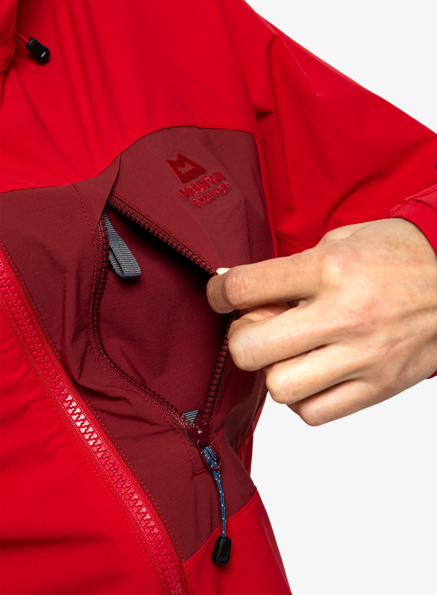 Ženska softshell jakna Mountain Equipment Squall Hooded Jacket - capsicum/tibetan red