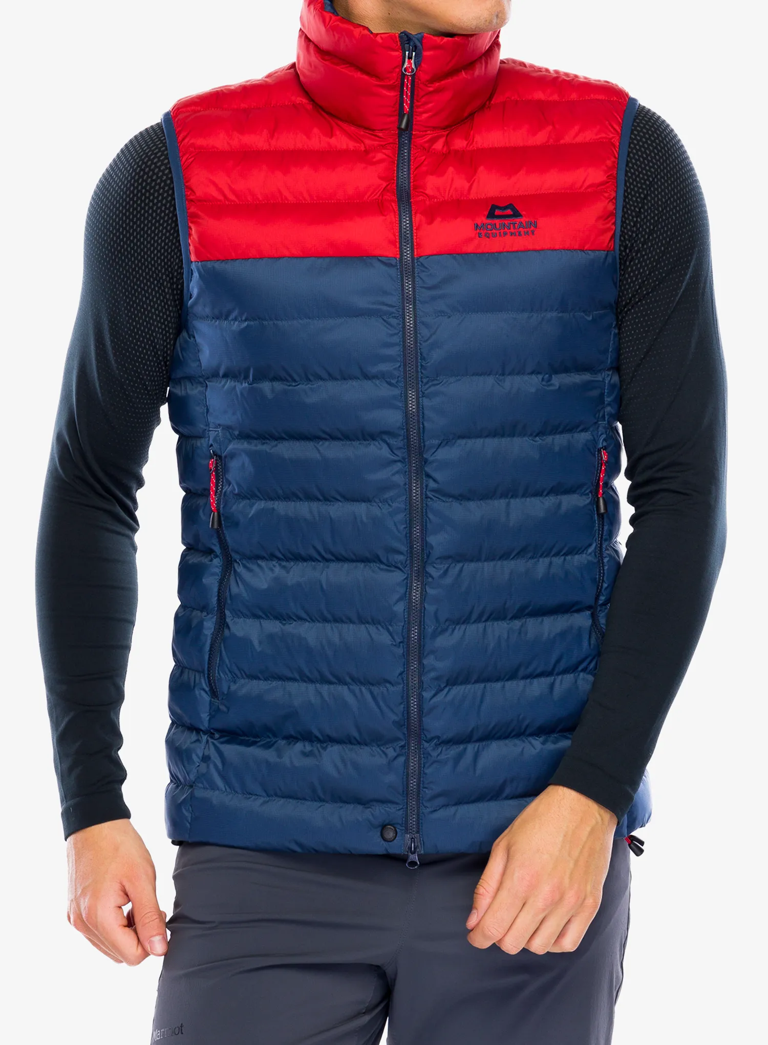 Podložen brezrokavnik Mountain Equipment Superflux Vest - dusk/red rock