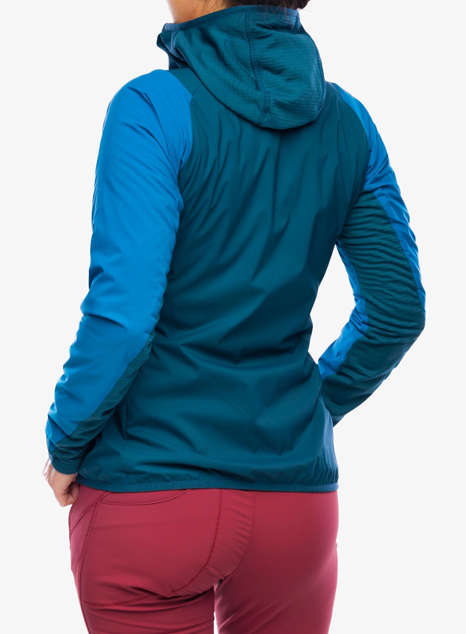 Ženska softshell jakna Mountain Equipment Switch Pro Hooded Jacket - majolica blue/mykonos blue