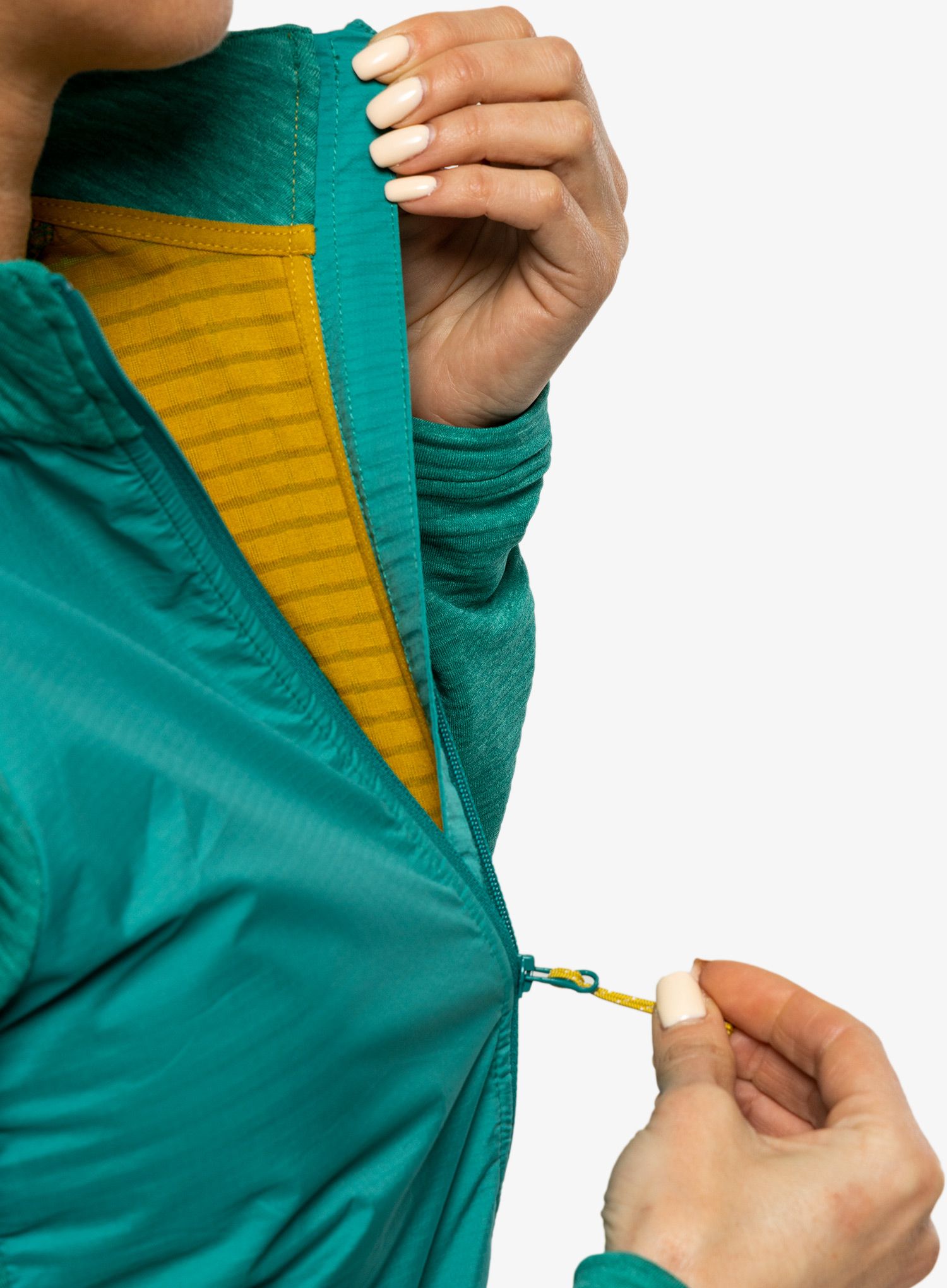 Ženska hibridna jakna Mountain Equipment Trembler Jacket - jade/spruce