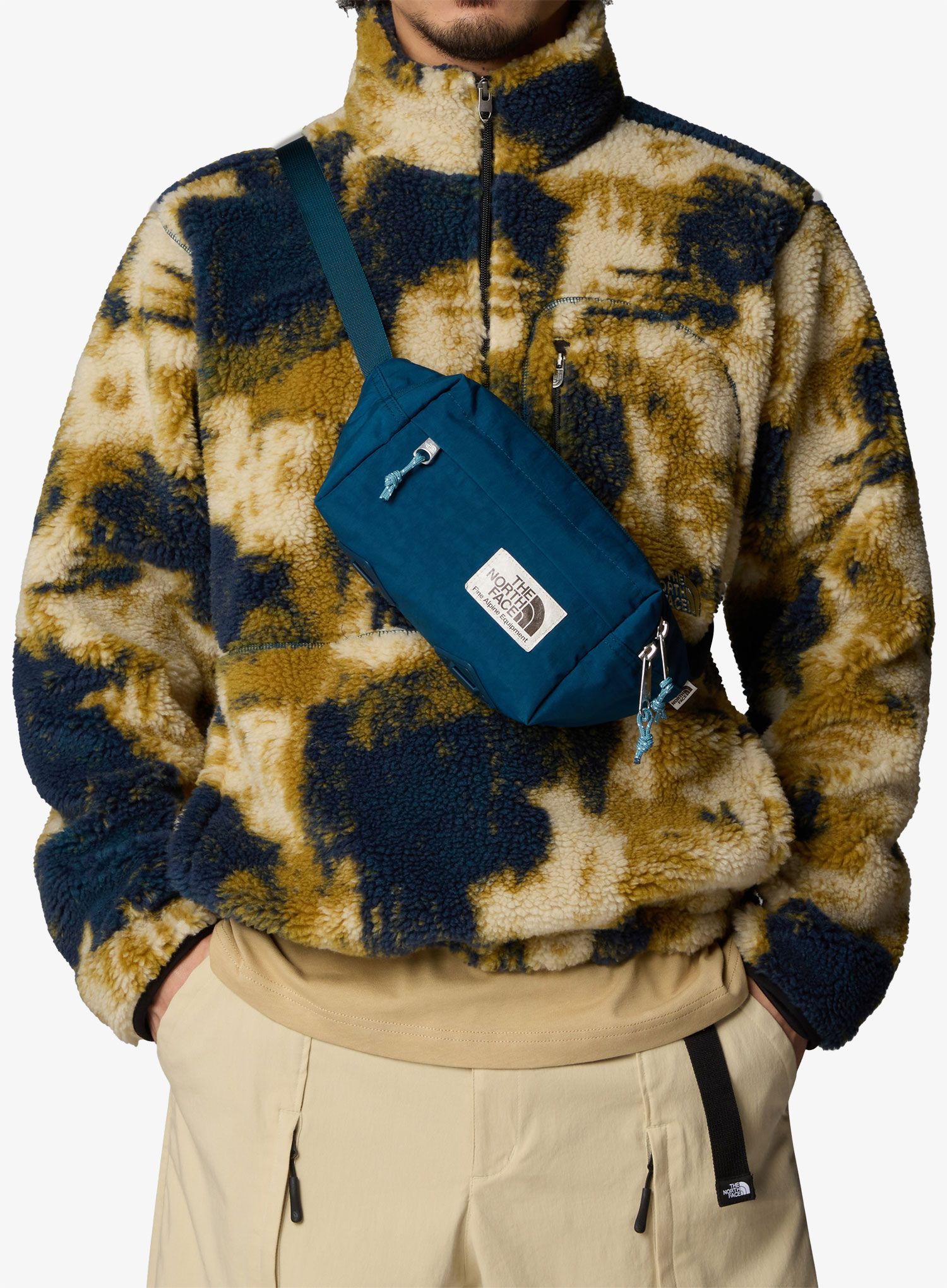 Torbica za okoli pasu The North Face Berkeley Lumbar - midnight petrol/algae blue