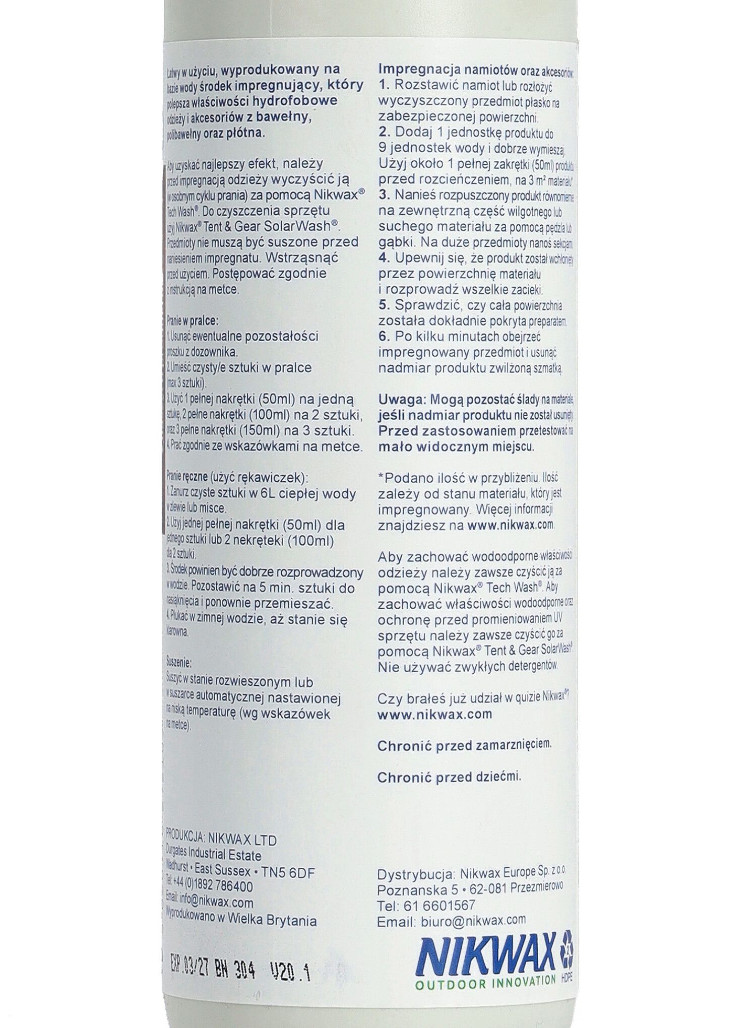 Impregnacija Nikwax Cotton Proof 300ml