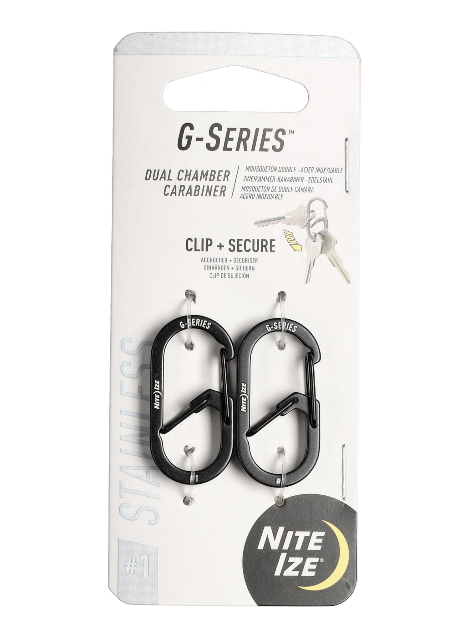 Vponke Nite Ize G-Series Dual Chamber Carabiner 1 - black