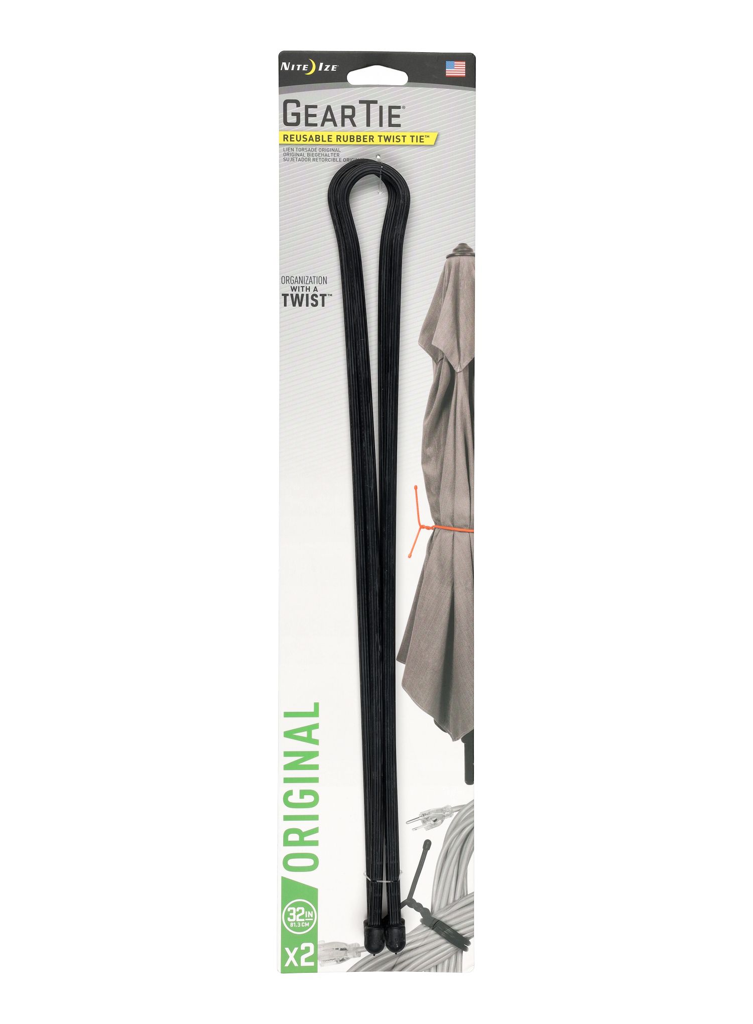 Vezice Nite Ize Gear Tie 32 - 2Pack - black