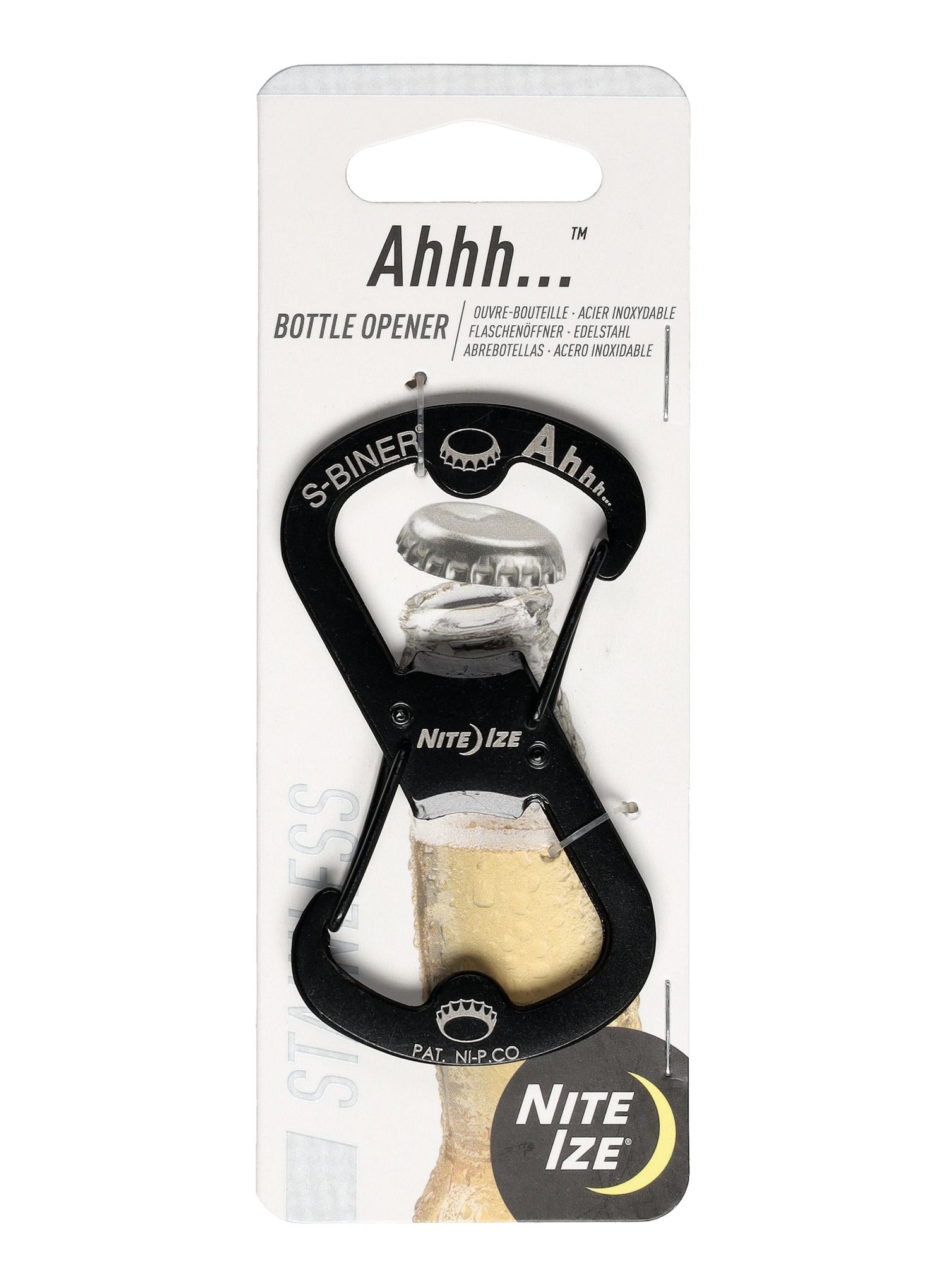 Vponka Nite Ize S-Biner Ahhh Bottle Opener - black