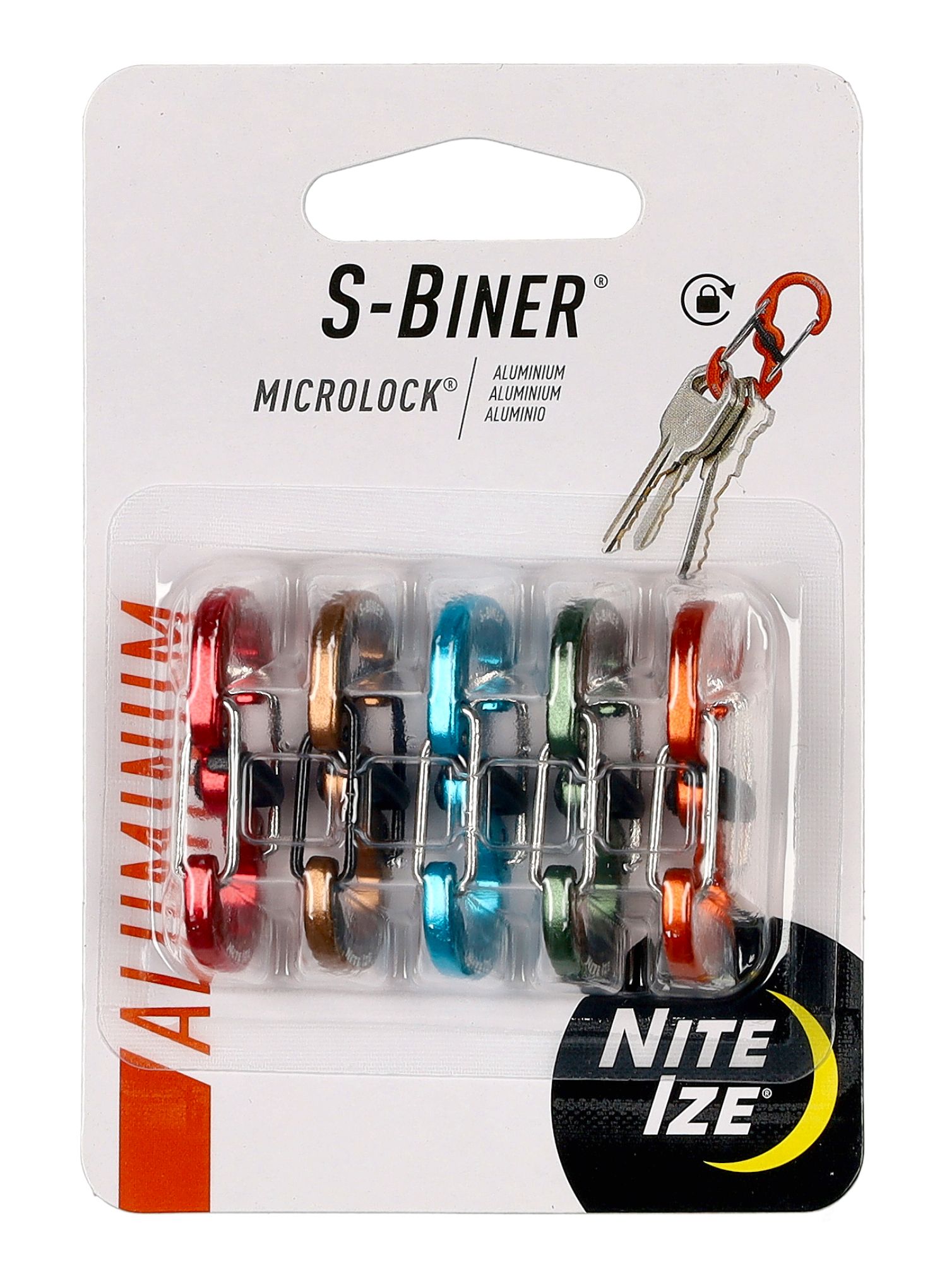 Vponka Nite Ize S-Biner MicroLock Aluminum - 5 Pack - assorted