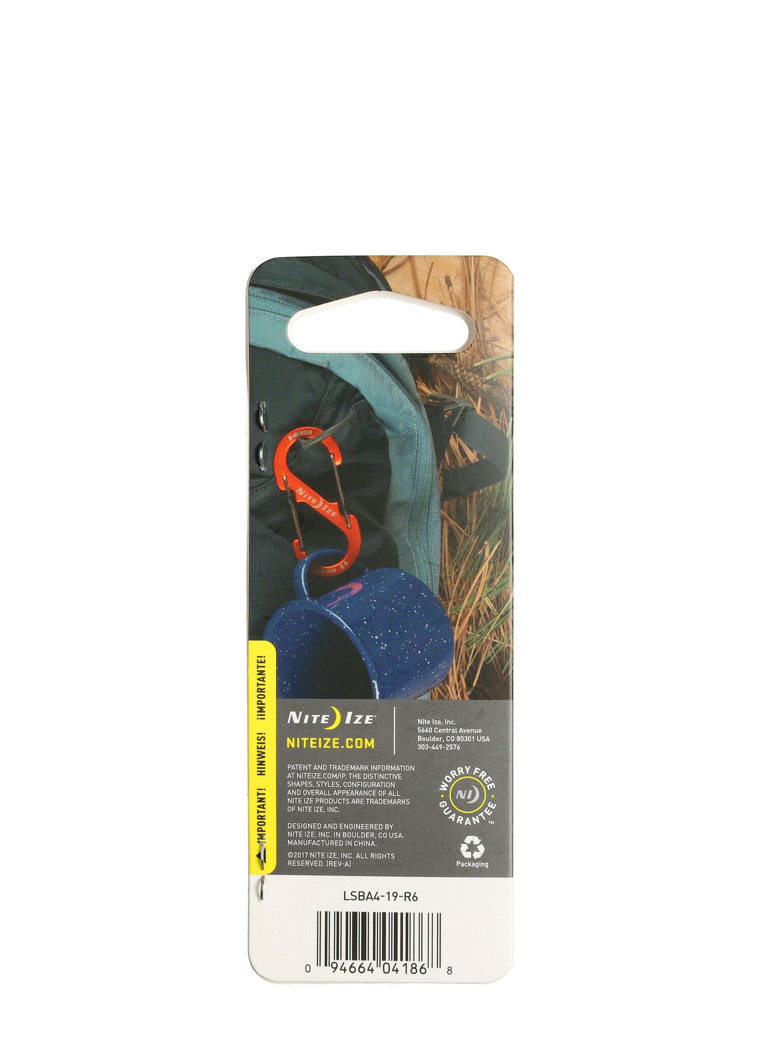 Vponka Nite Ize S-Biner SlideLock Aluminum 4  - orange