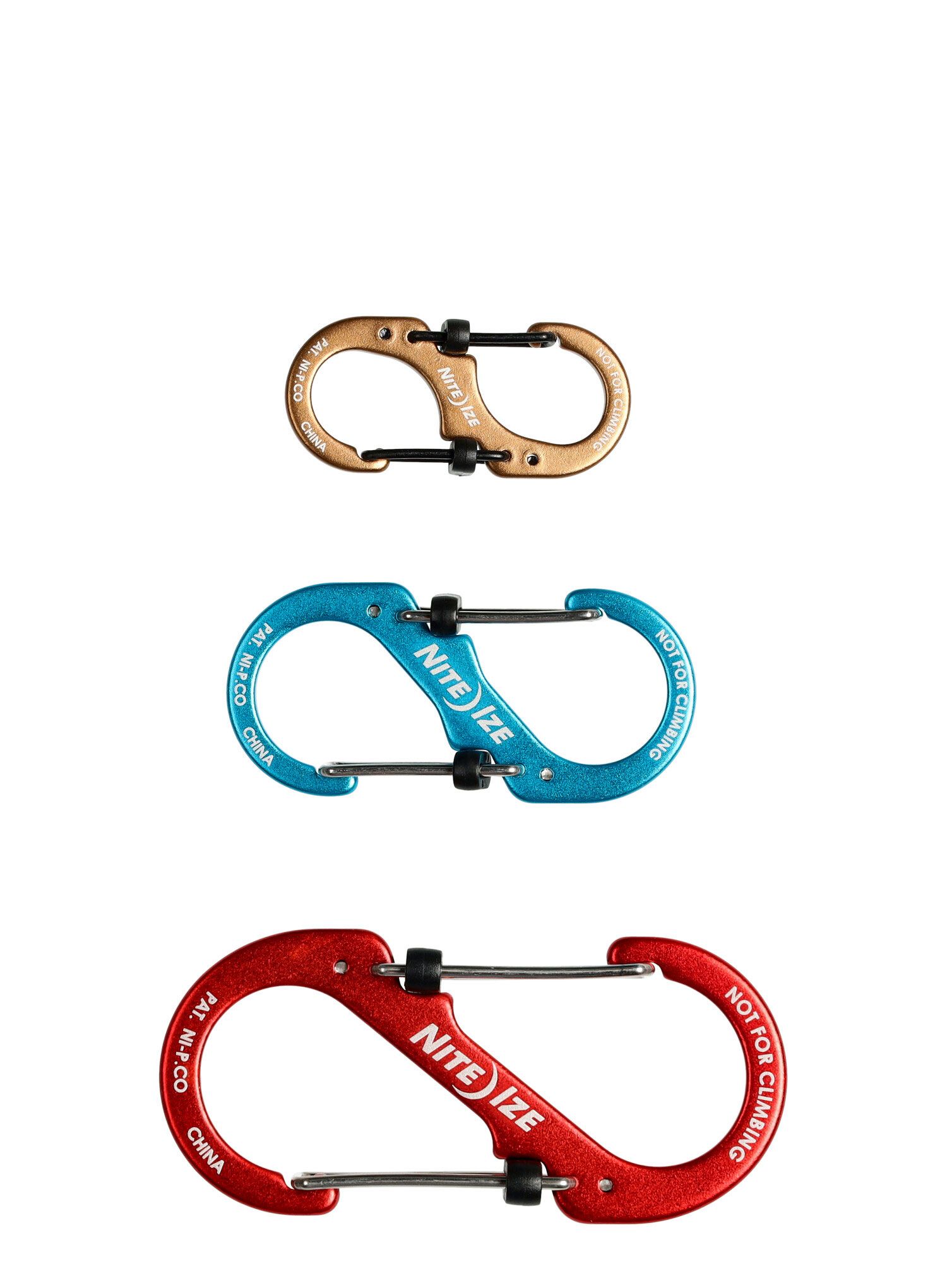 Vponka za opremo Nite Ize S-Biner SlideLock Aluminum Combo 3 Pack