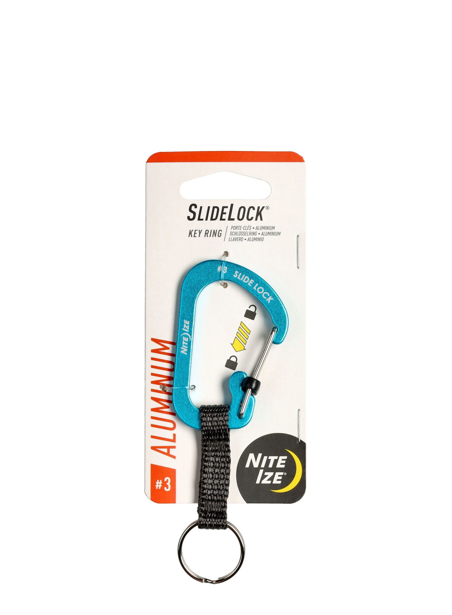 Obesek Nite Ize SlideLock Key Ring Aluminum  - blue