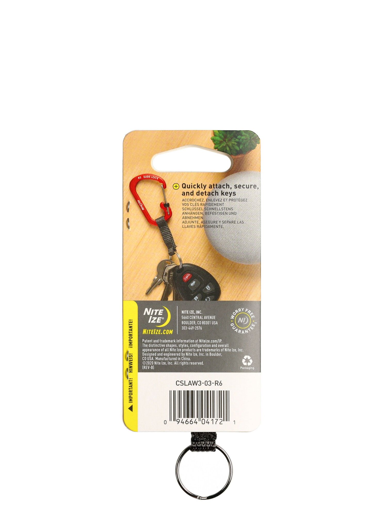 Obesek Nite Ize SlideLock Key Ring Aluminum  - blue