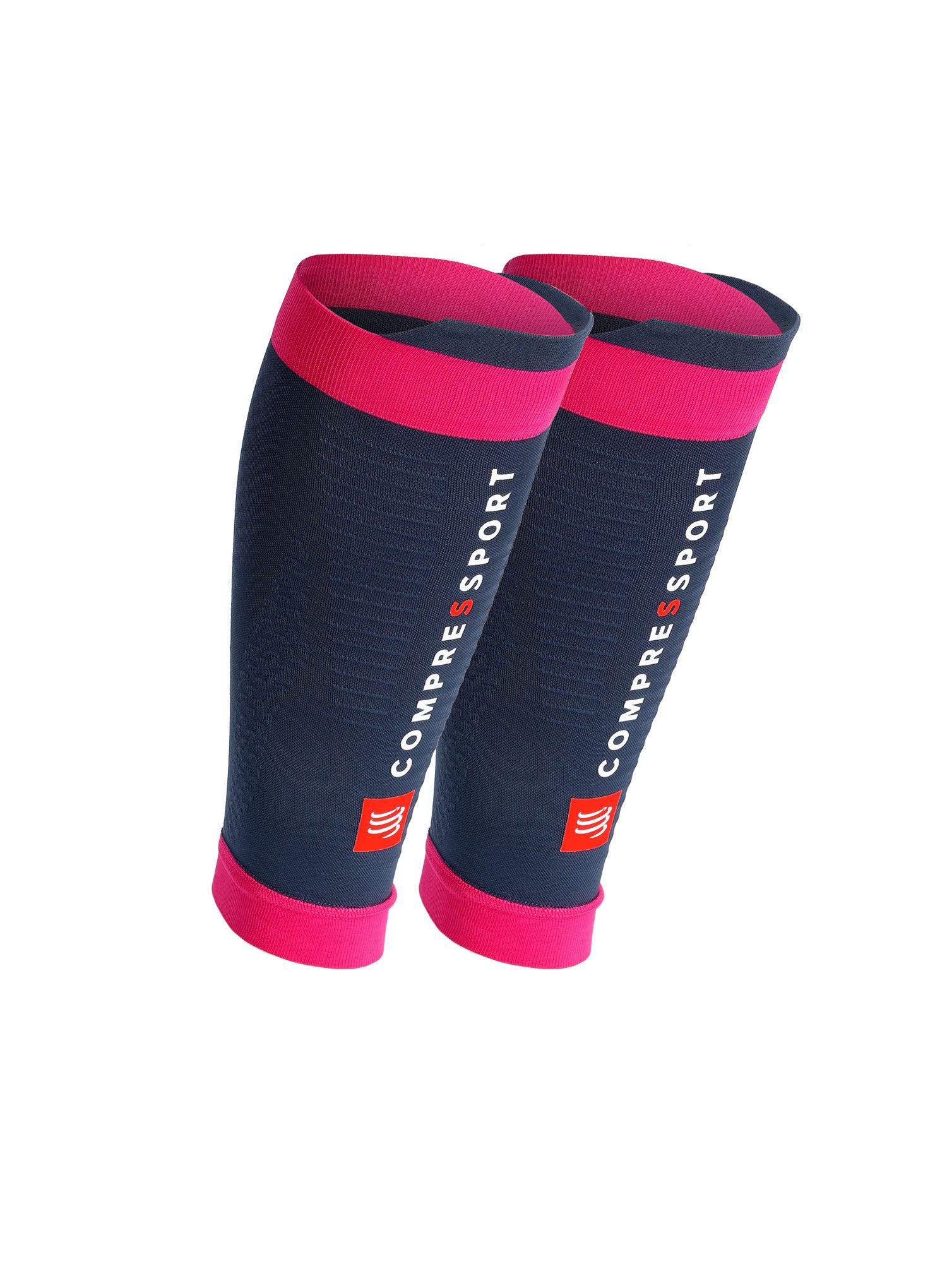 Kompresijske nogavice Compressport R2 3.0 - moon indigo/magenta