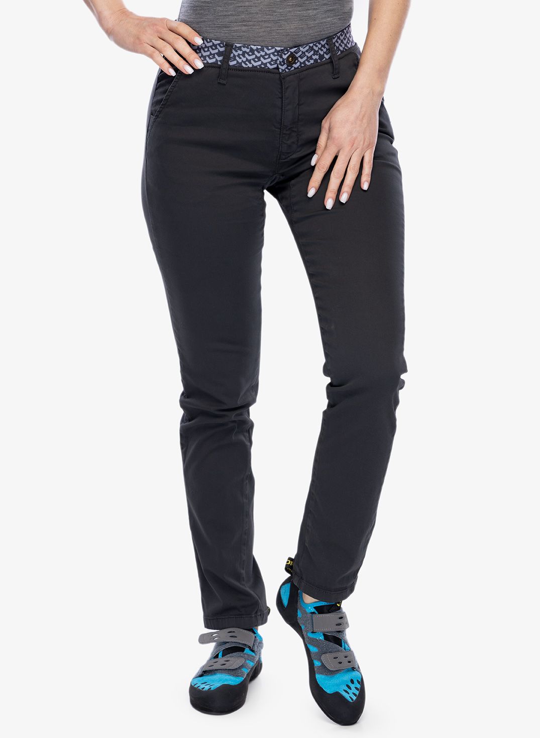 Ženske plezalne hlače Nograd Grease Pant - anthracite grey/anthracite