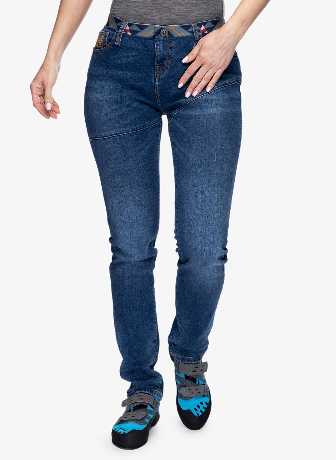 Ženske plezalne hlače Nograd Legend Denim - denim blue stone