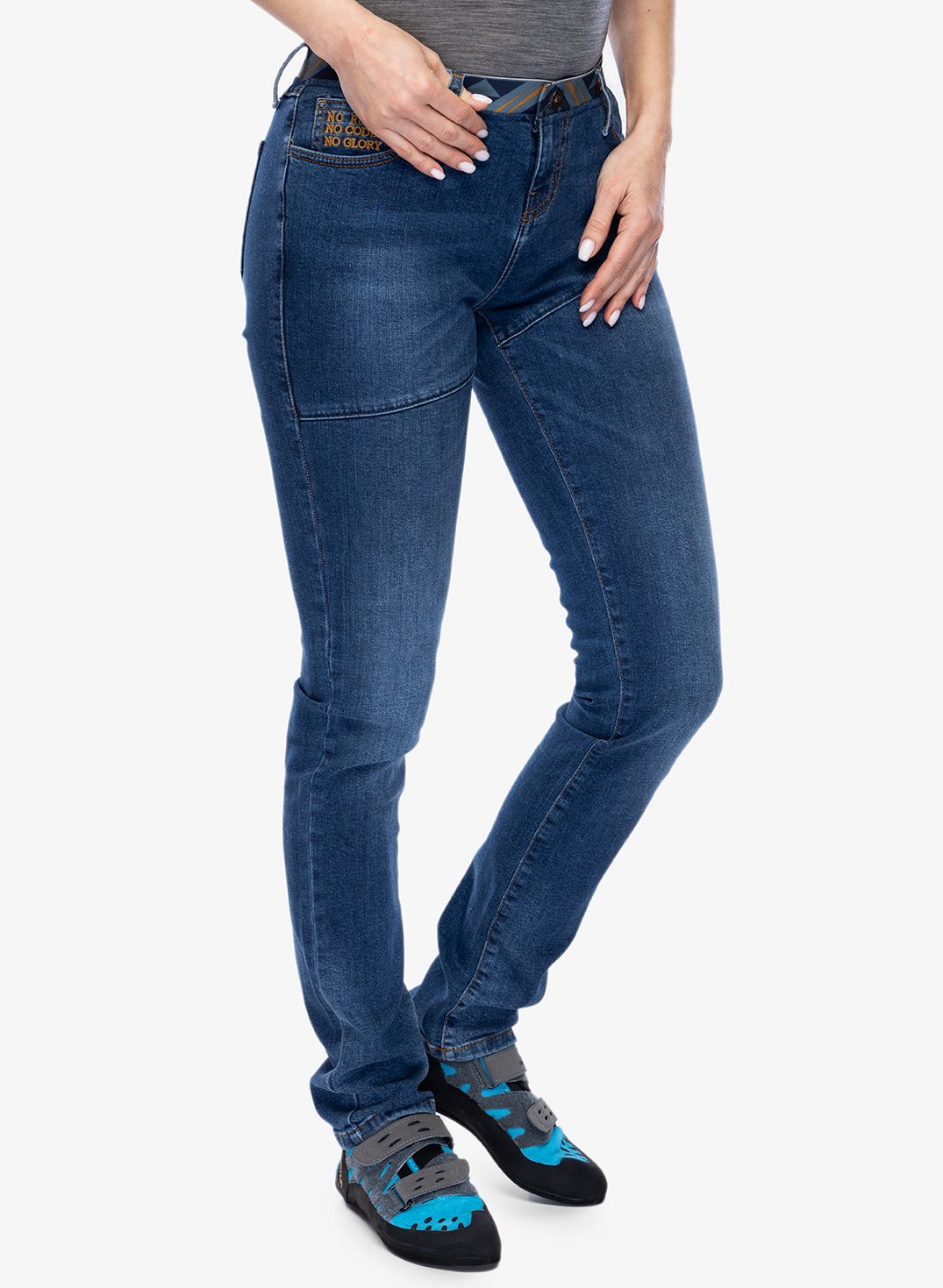Ženske plezalne hlače Nograd Legend Denim - denim blue stone