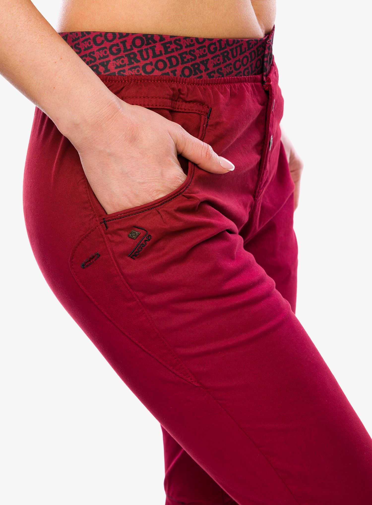 Ženske plezalne hlače Nograd Sahel Pant - dark red/red
