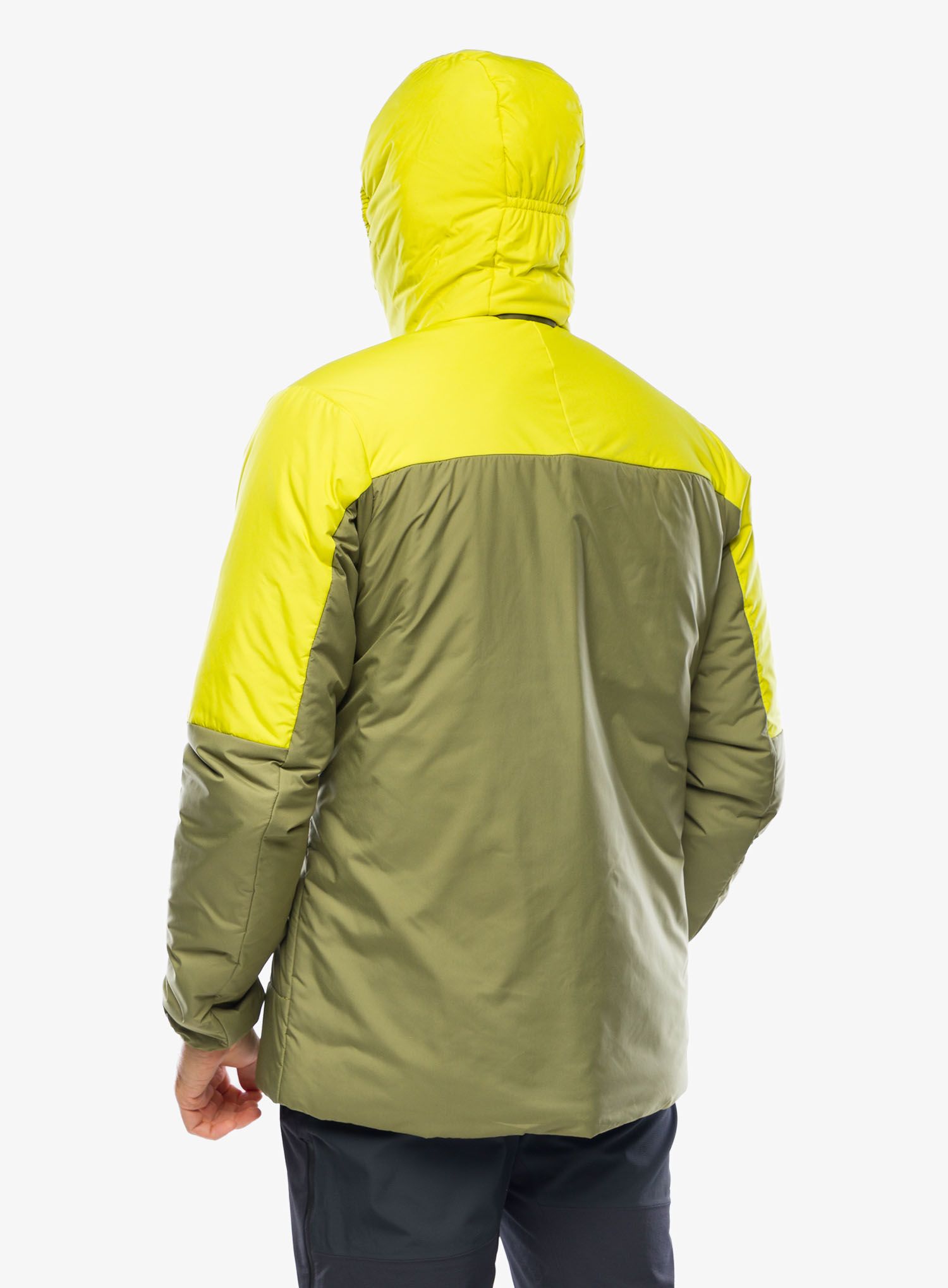 Sintetična jakna Haglofs Mimic Silver Hood - olive green/aurora